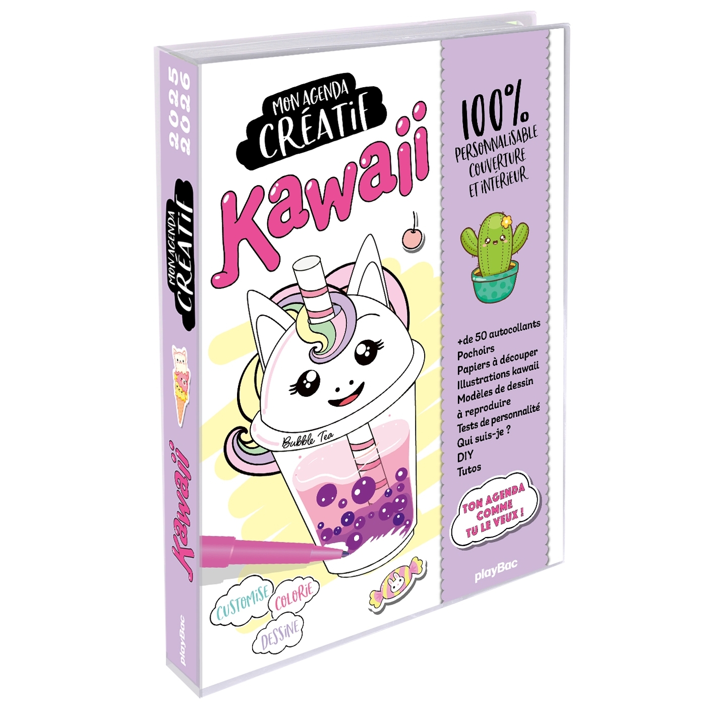 Mon agenda créatif Kawaii 2025-2026 -  Playbac Éditions - PLAY BAC