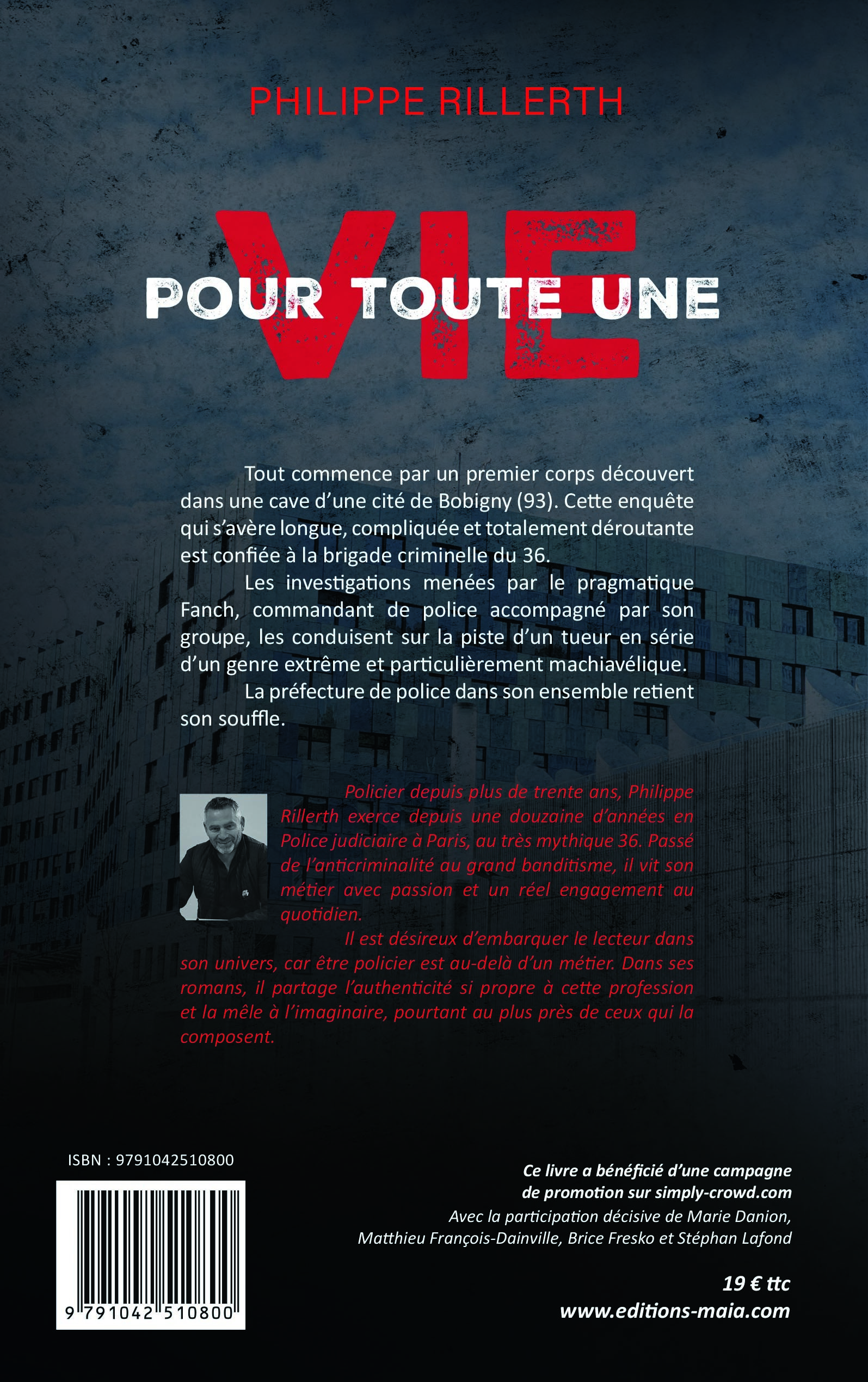 Pour toute une vie -  Philippe Rillerth - MAIA