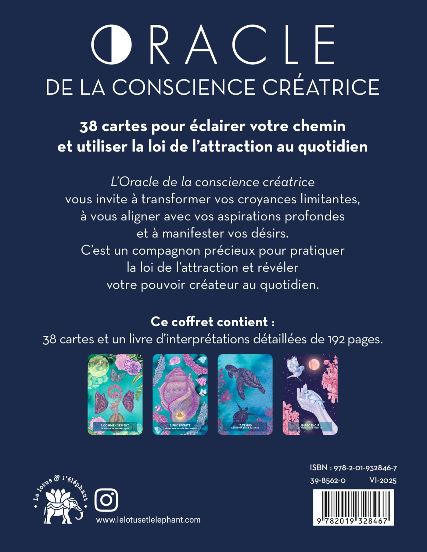 ORACLE DE LA CONSCIENCE CRÉATRICE - Corine Madelain, Jeanne Prouvost - LOTUS ELEPHANT