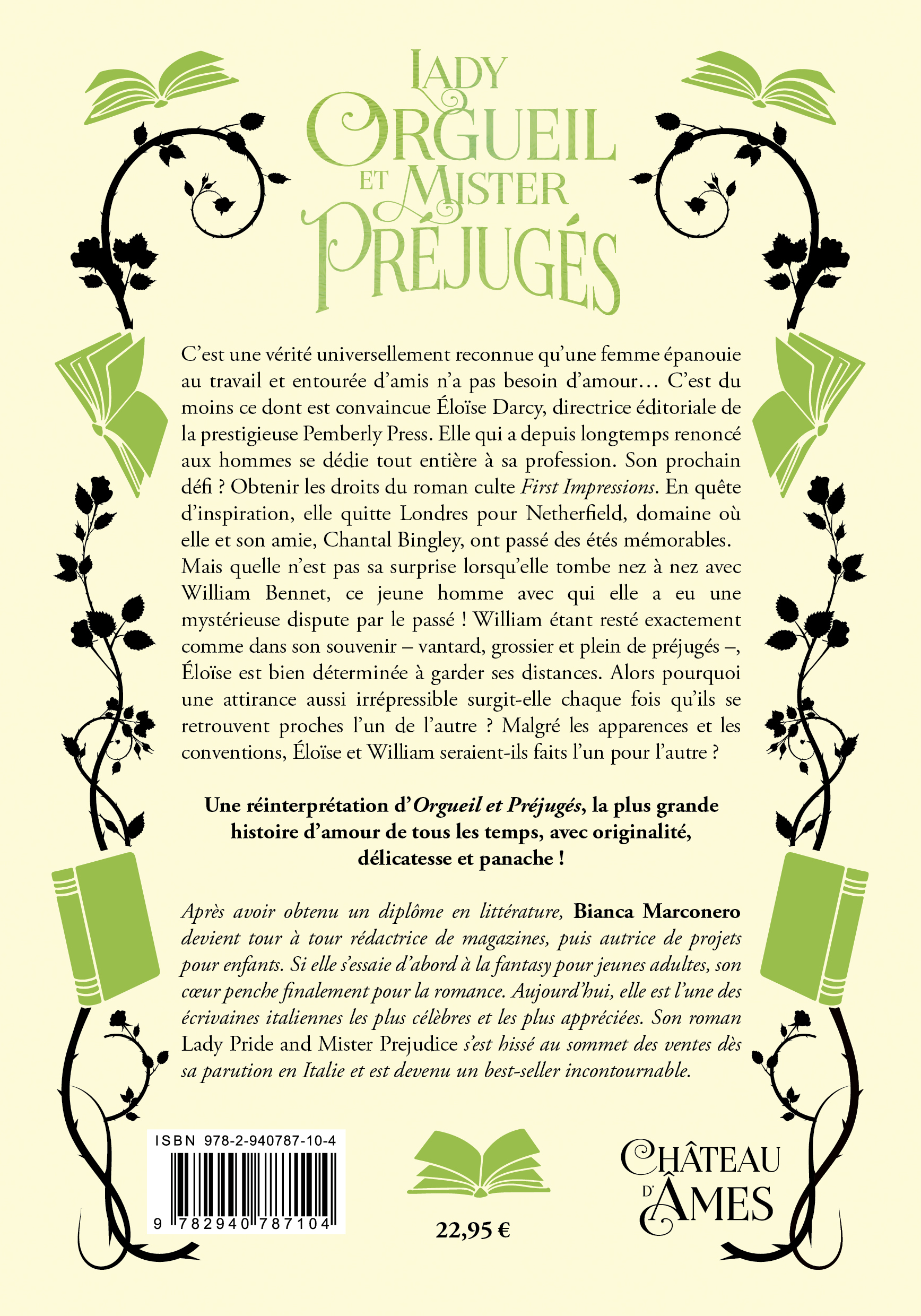 LADY ORGUEIL ET MISTER PRÉJUGÉS - Bianca Marconero - CHATEAU AMES