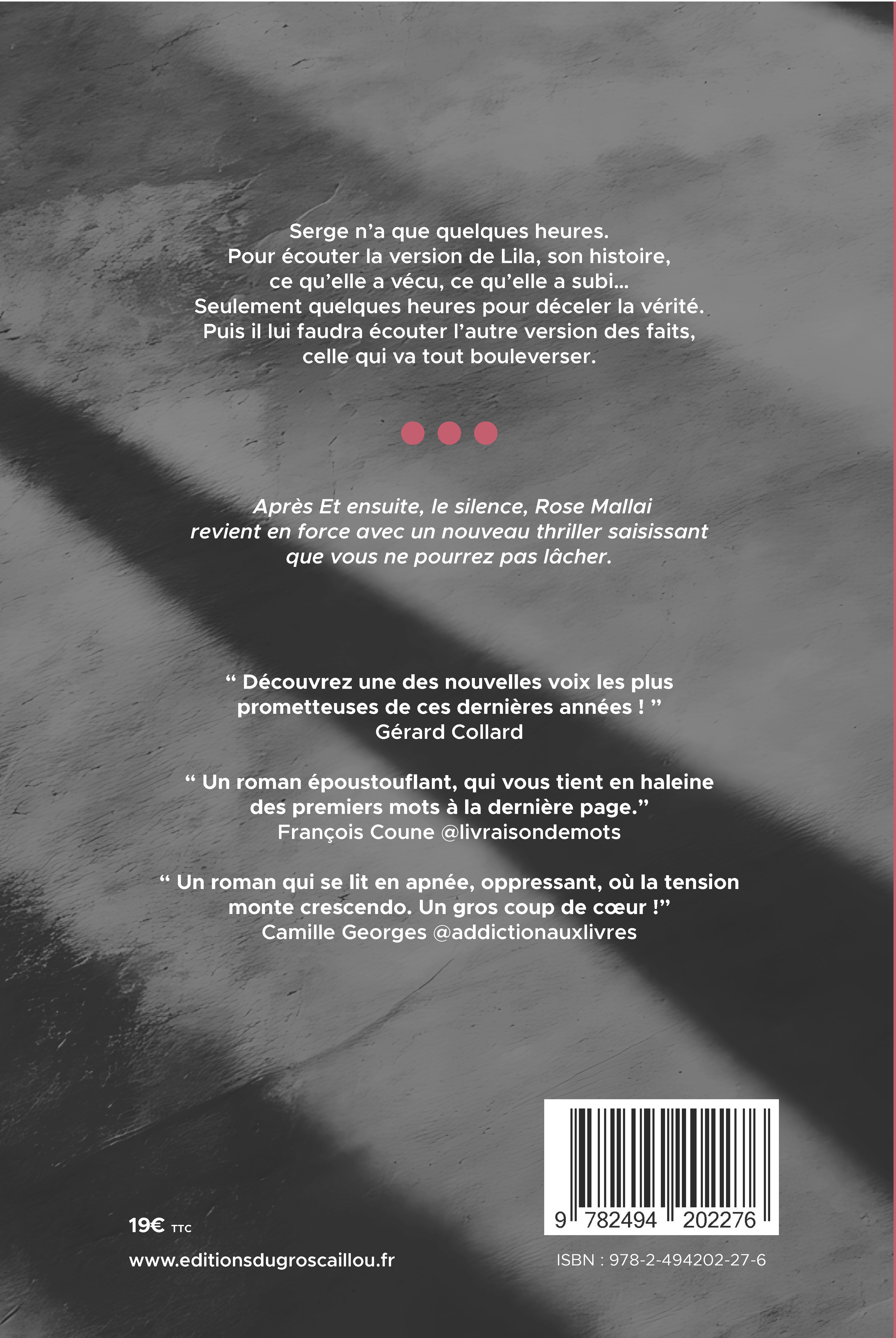 Ne reste que la nuit - Rose Mallai - DU GROS CAILLOU