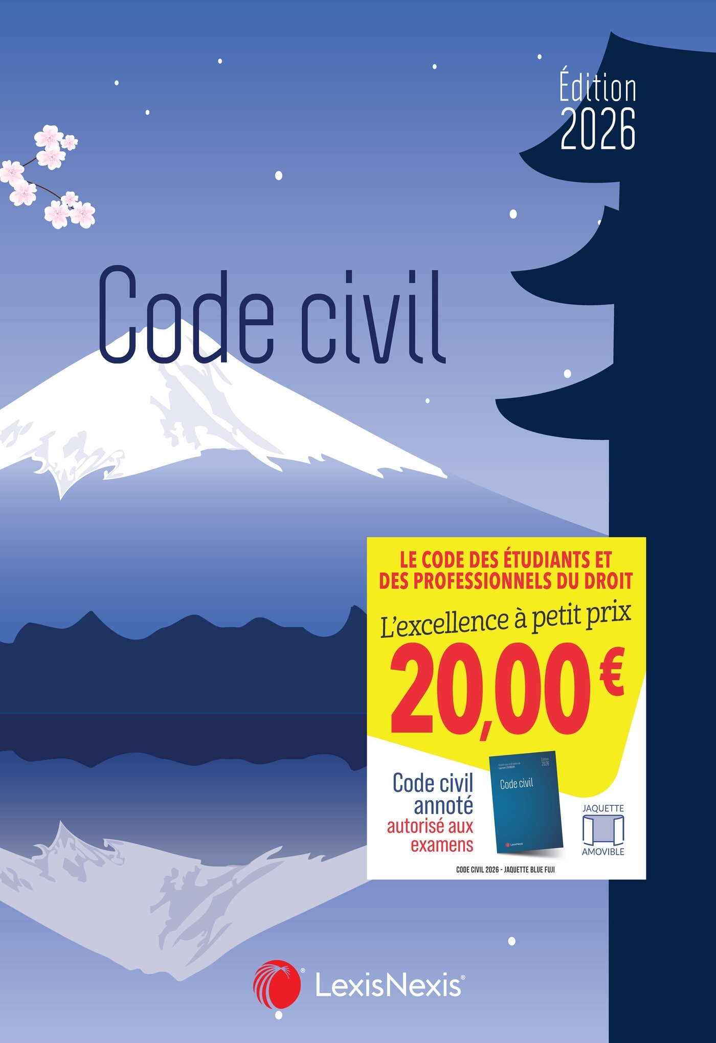 Code civil 2026 - jaquette Blue Fuji - Laurent Leveneur (sous dir.), Jean-Jacques Ansault, Charlotte Goldie-Genicon, Sabine Mazeaud-Leveneur, Thomas Piazzon - LEXISNEXIS