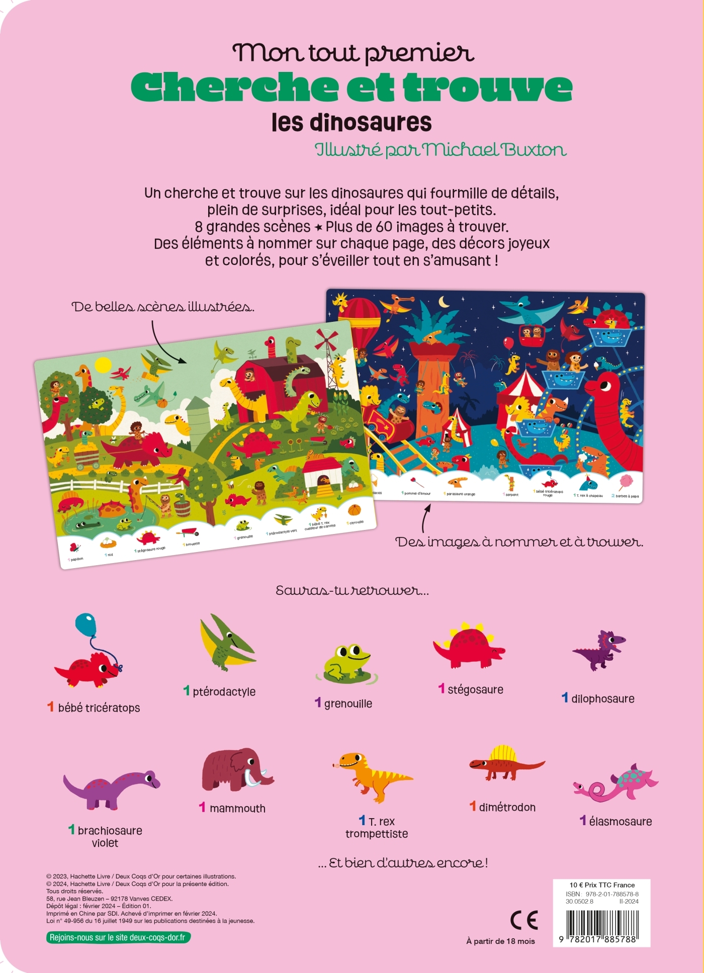 Mon tout premier cherche et trouve les dinosaures - Michael Buxton - DEUX COQS D OR