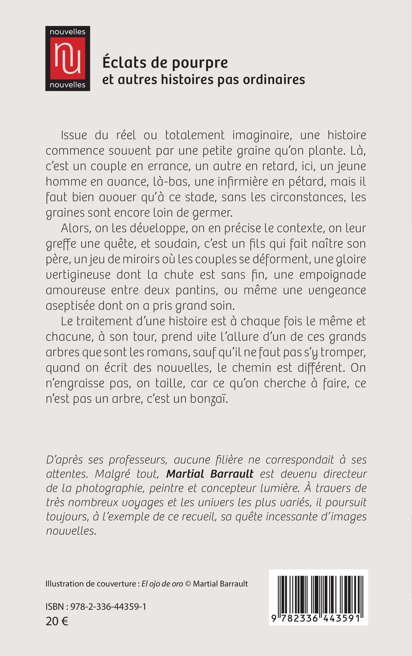 Éclats de pourpre et autres histoires pas ordinaires - Martial Barrault - L'HARMATTAN