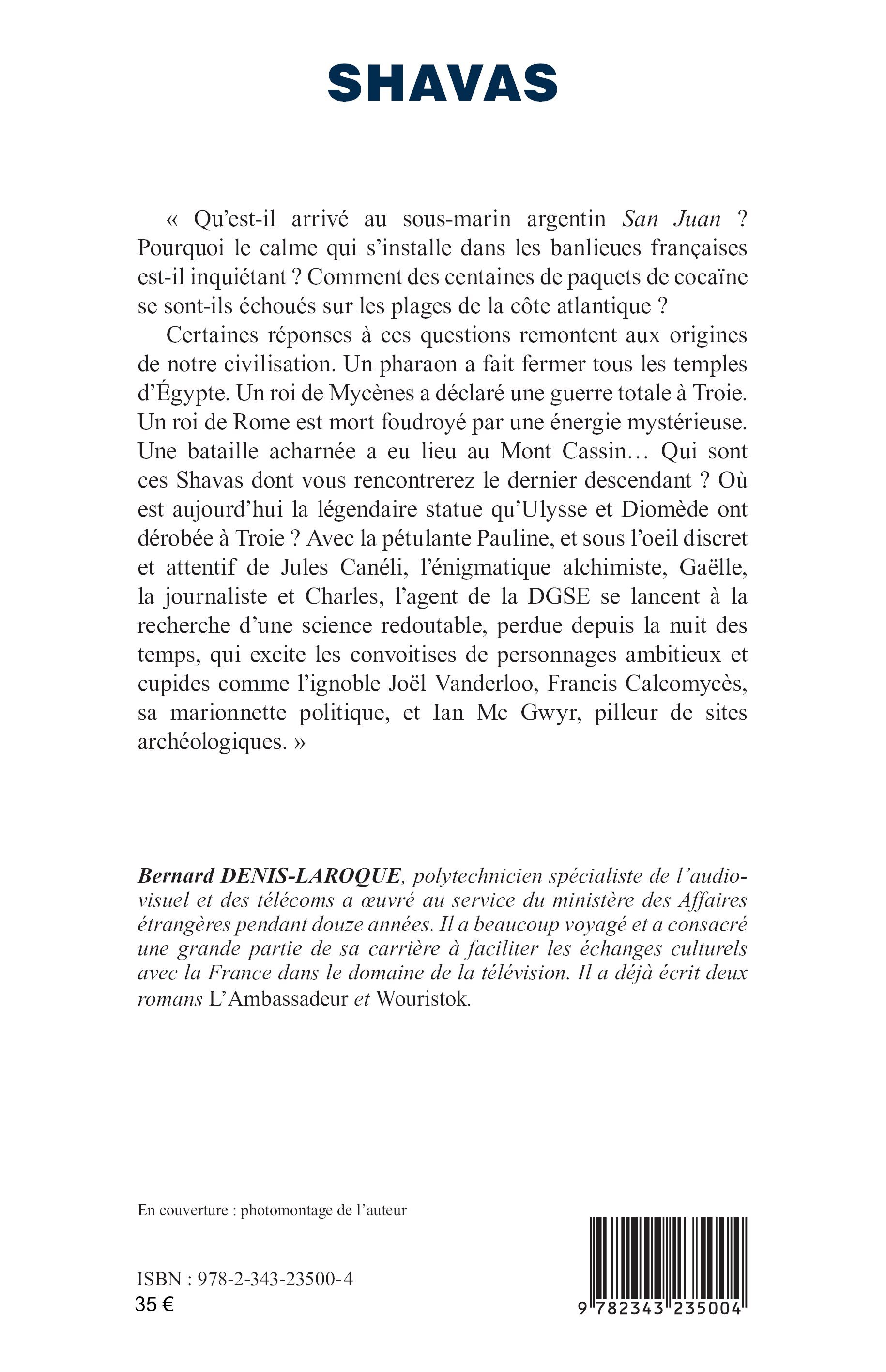 SHAVAS - Bernard Denis-Laroque - L'HARMATTAN