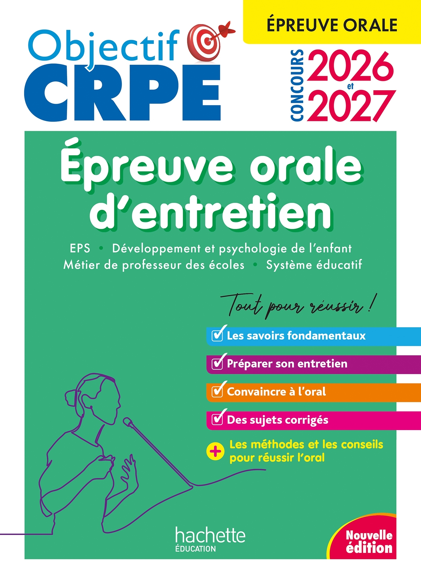 Objectif CRPE 2026-2027 - Épreuve orale d'entretien - Carine Royer, Serge Herreman, Patrick Ghrenassia, Denis Pasco - HACHETTE EDUC
