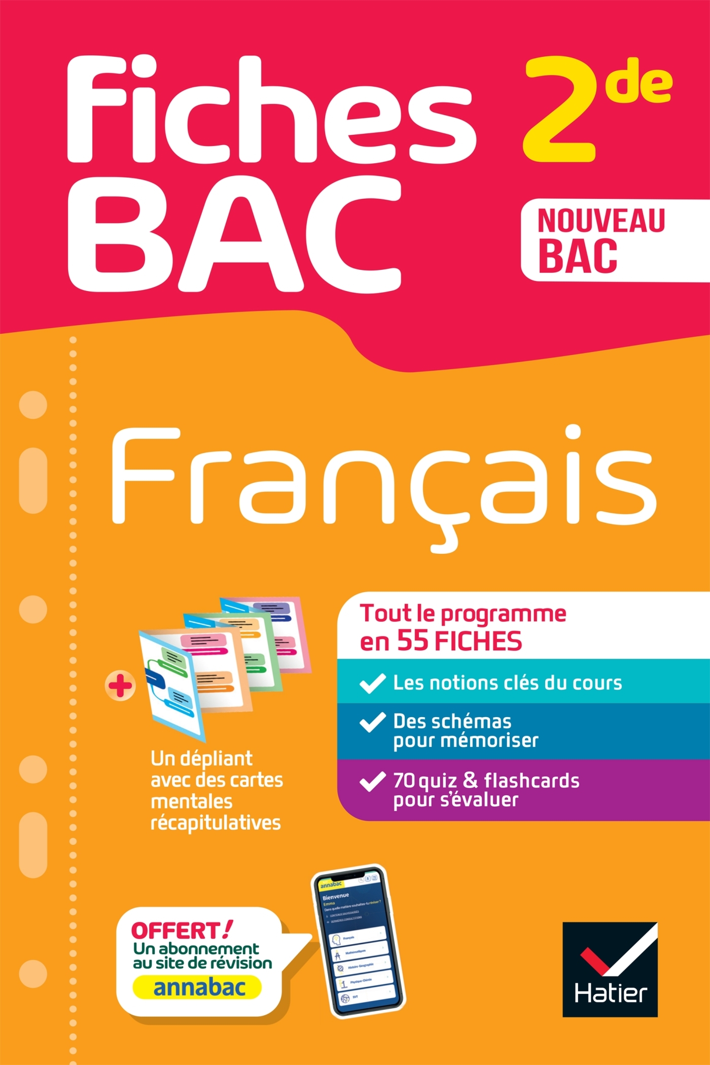 Fiches bac - Français 2de - Séverine Charon, Bertrand Darbeau, Sandrine Girard - HATIER