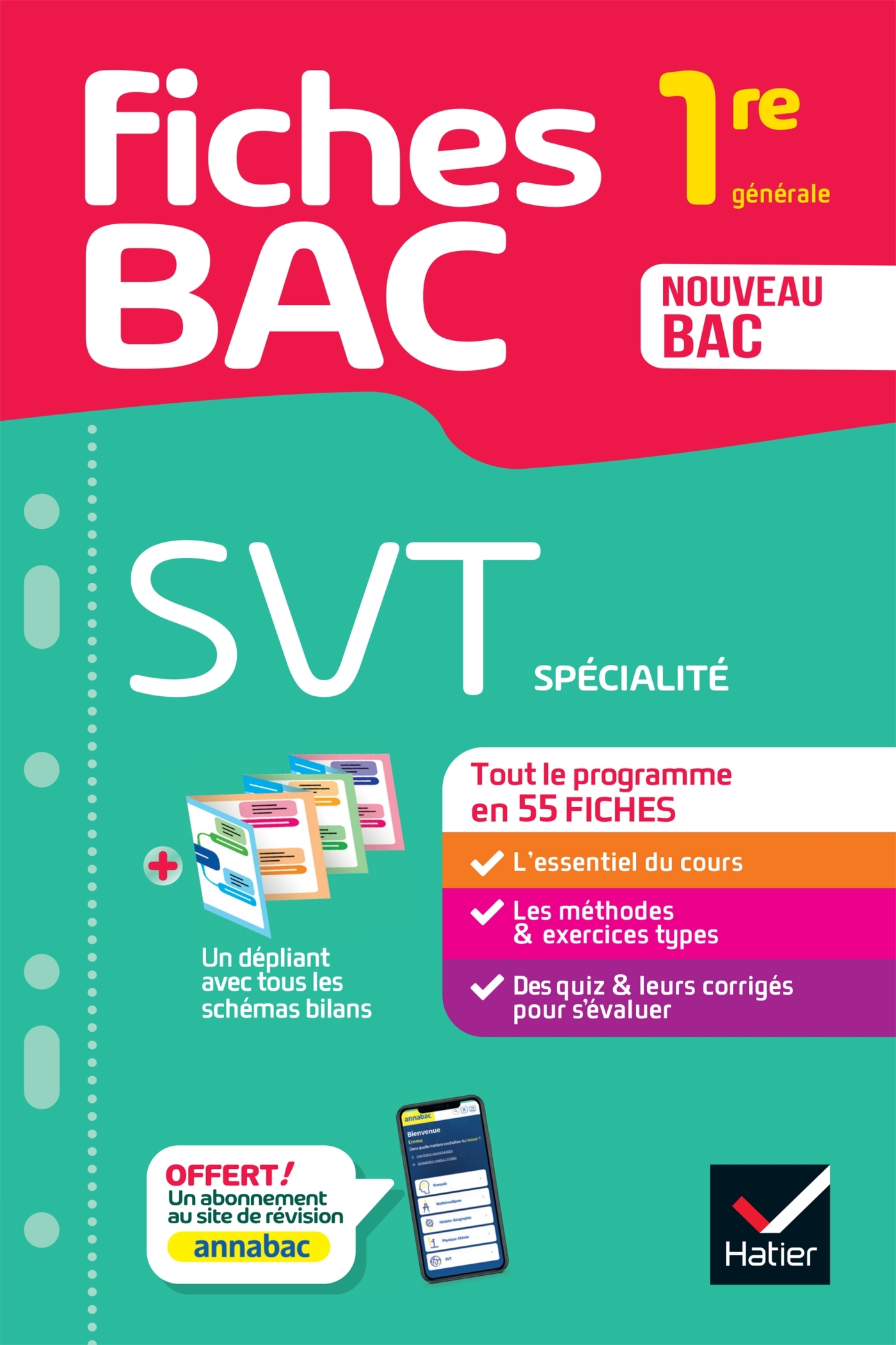 Fiches bac - SVT 1re générale (spécialité) - Nicolas Ducasse, Benjamin Forichon, Johanna Garcia, Bruno Vah, Hervé Mulard - HATIER