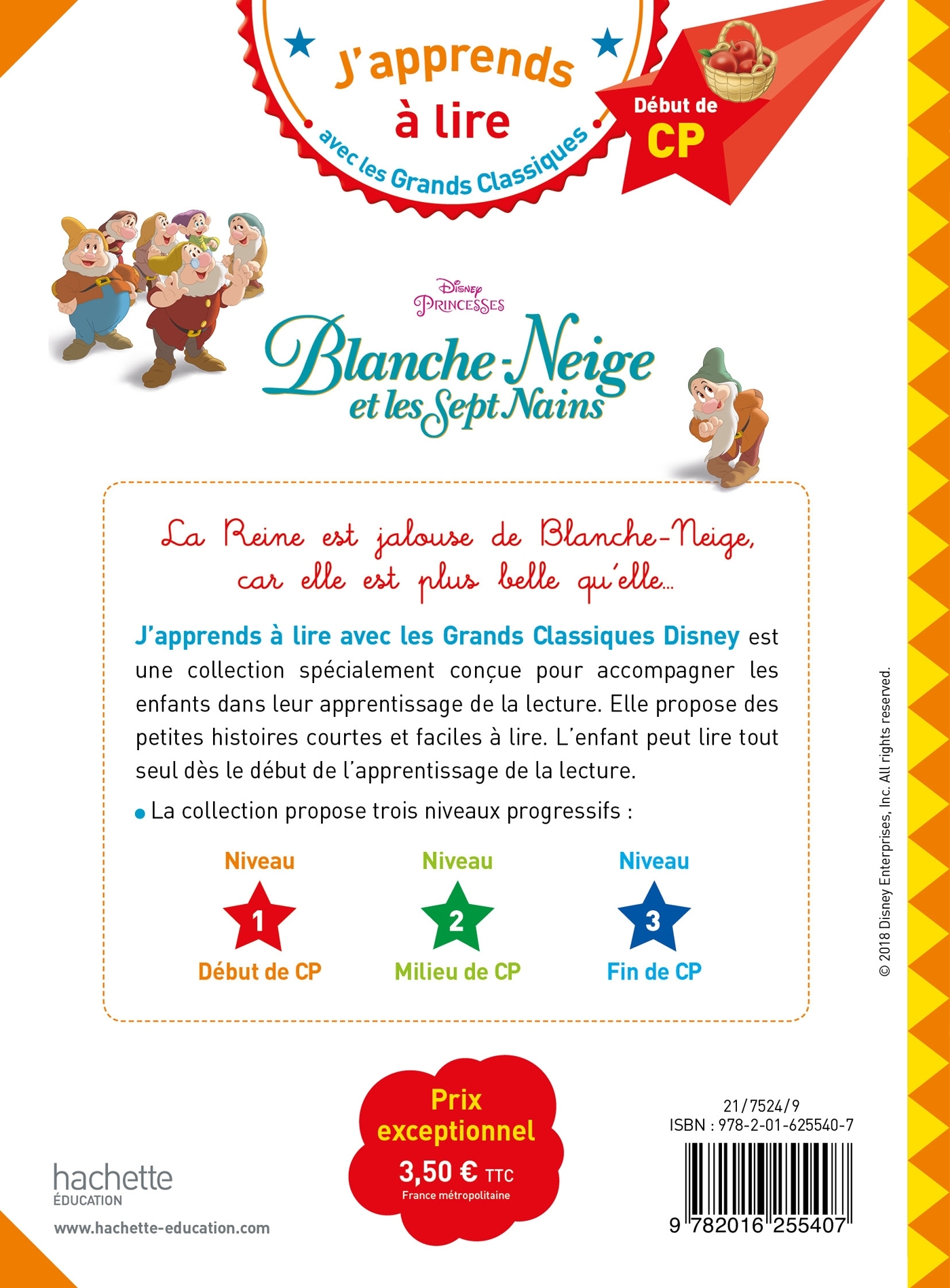 Disney - Blanche-Neige, CP Niveau 1 - Isabelle Albertin - HACHETTE EDUC