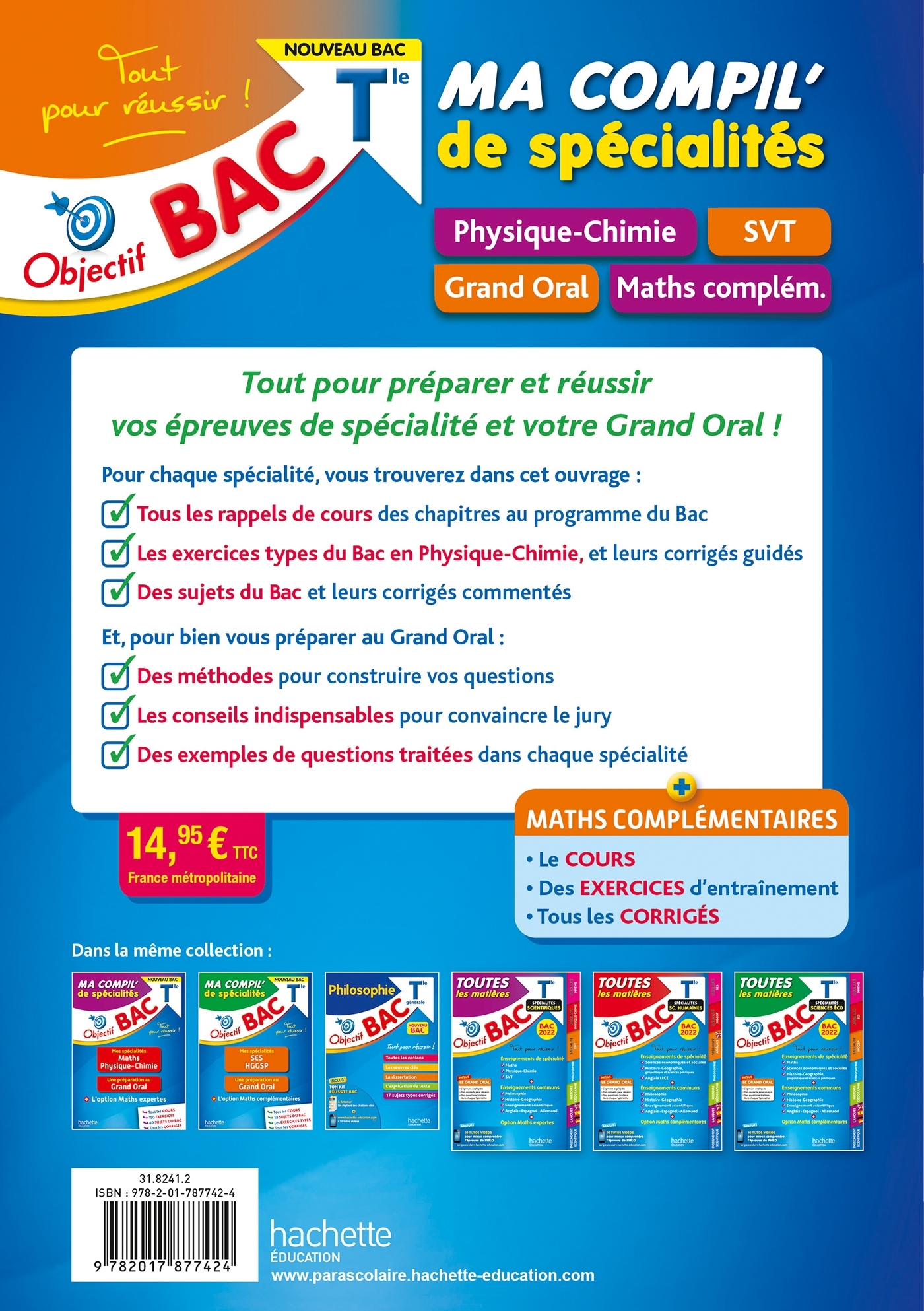 Objectif BAC Tle Ma compil' de spécialités Physique-Chimie et SVT - Cédric Détré, Pascal Chamand, Rudy Latchimy, Etienne Lougues, Ginaud Naralingom, Sébastien Zardet, Maxime Cauchois, Manon Corbin, Isabelle Lisle, Sylvie Beauthier - HACHETTE EDUC