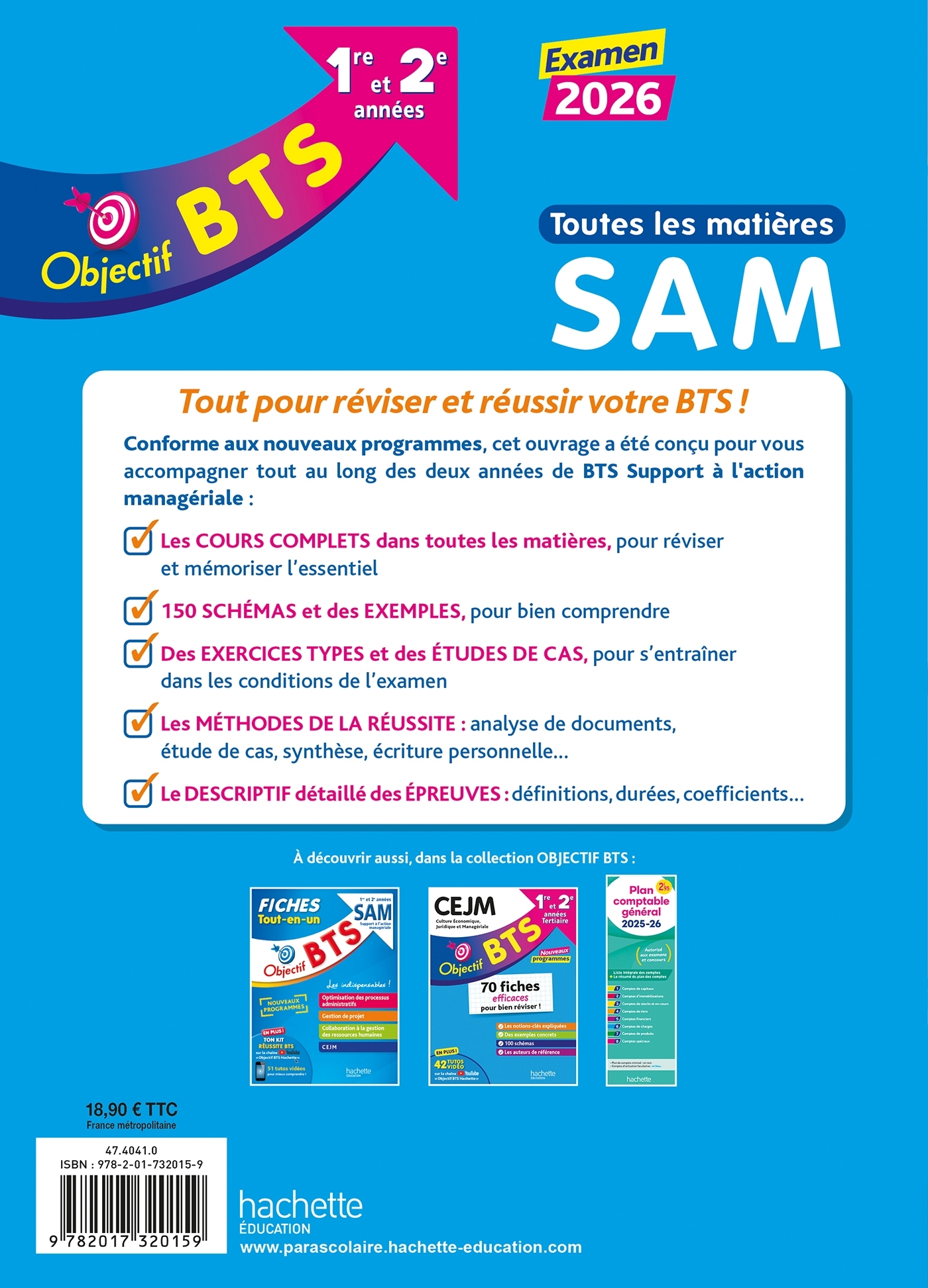 Objectif BTS SAM (1re et 2e années) - Toutes les épreuves, examen 2026 - Anne Christine Dray, Florence Fournier, Delphine Roberjot Duthion, Corinne Denis, Bruno Bonnefous, Marc Geronimi, David Leccia, Emilie Dhérin, Oscar Torres Vera - HACHETTE EDUC