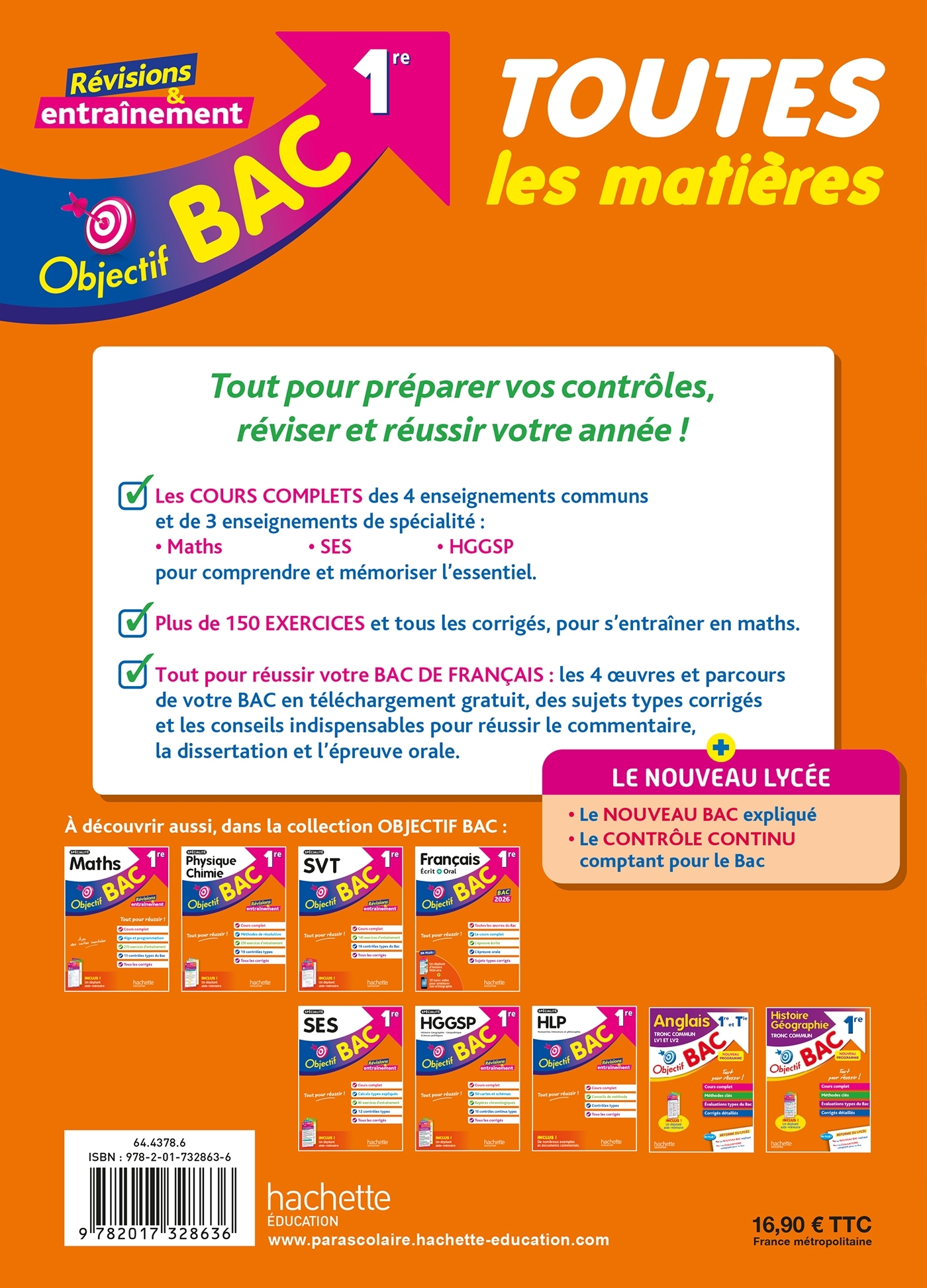 Objectif BAC 2026 - Toutes les matières 1re Spé Maths - SES - HGGSP + enseignements communs - Isabelle Lisle, Philippe Rousseau, Alexandre Blin, Arnaud Léonard, Caroline Garnier, Michaël Salaün, Vincent Adoumié, Véronique Veyrier-Milan, Nathalie Thau, Pie