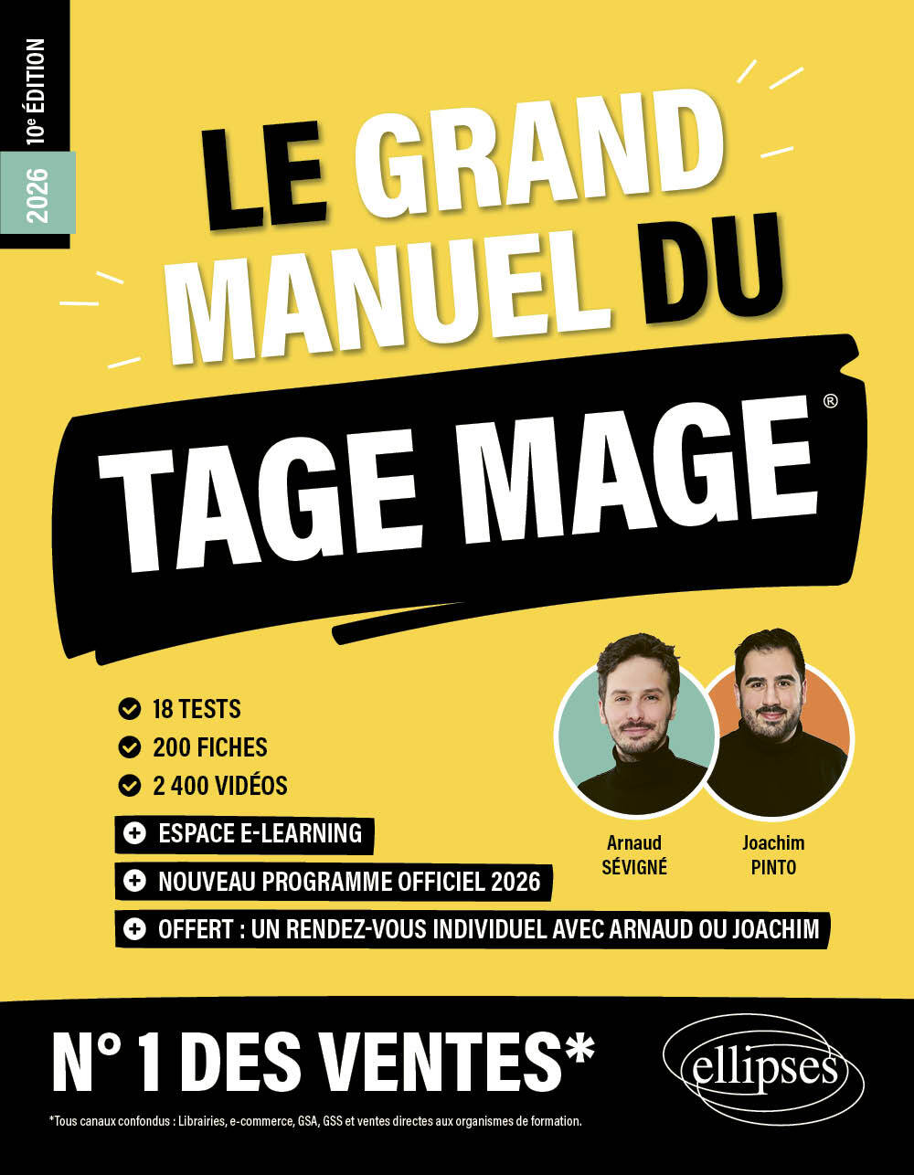 Le Grand Manuel du TAGE MAGE – N°1 DES VENTES - Joachim Pinto, Arnaud Sévigné - ELLIPSES