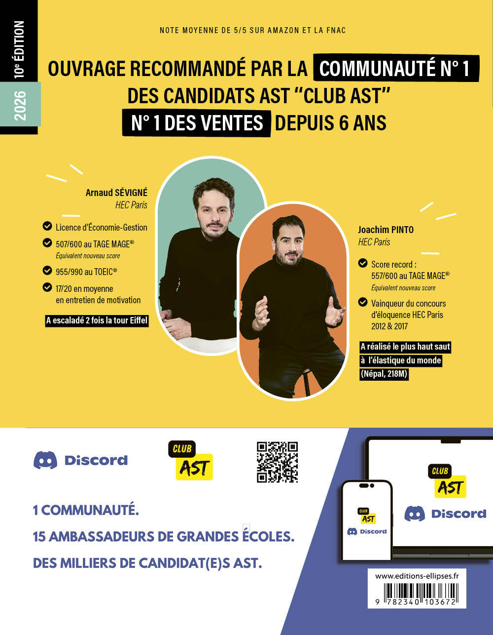 Le Grand Manuel du TAGE MAGE – N°1 DES VENTES - Joachim Pinto, Arnaud Sévigné - ELLIPSES