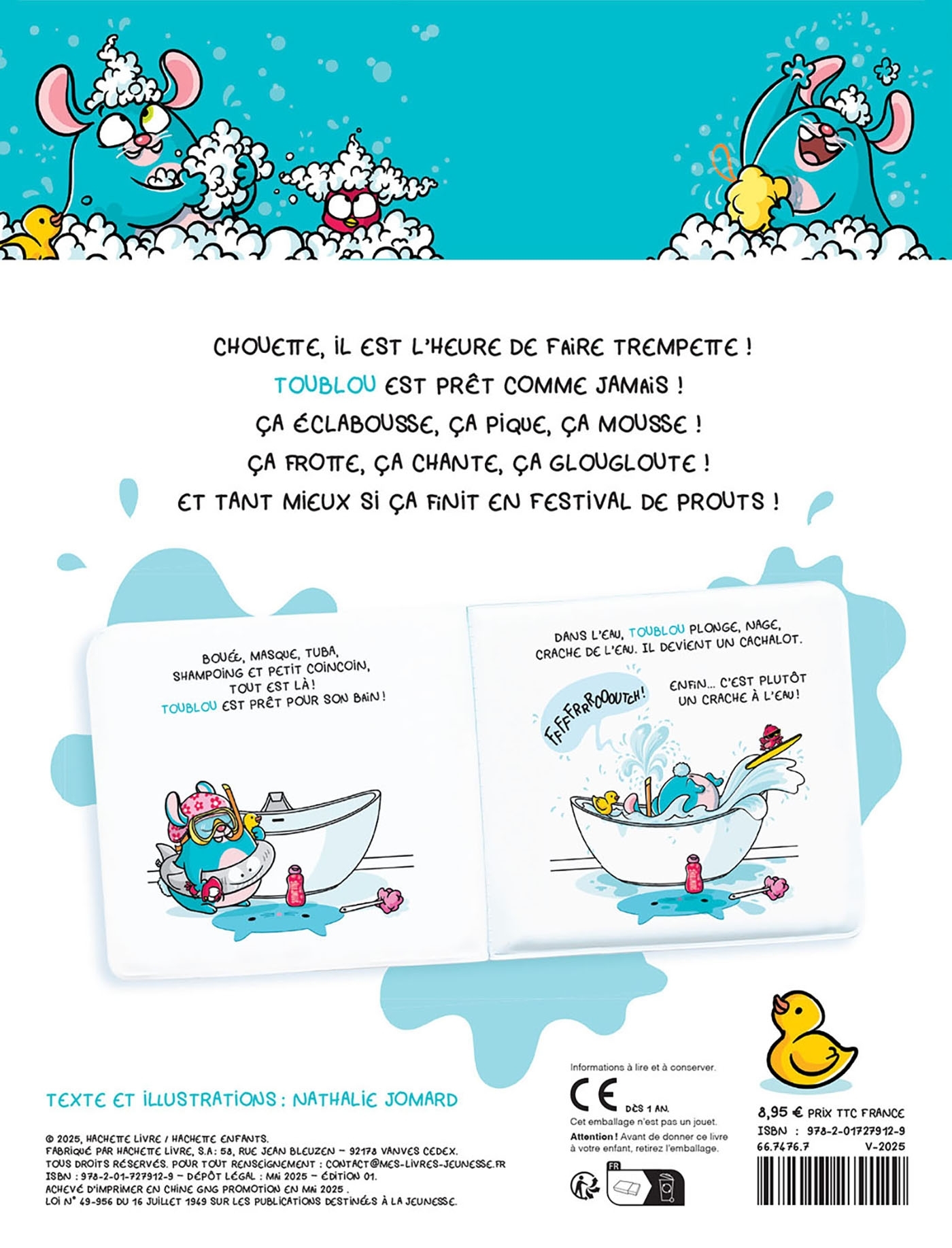 TOUBLOU - AU BAIN ZINZIN ! - LIVRE BAIN -  - HACHETTE ENFANT