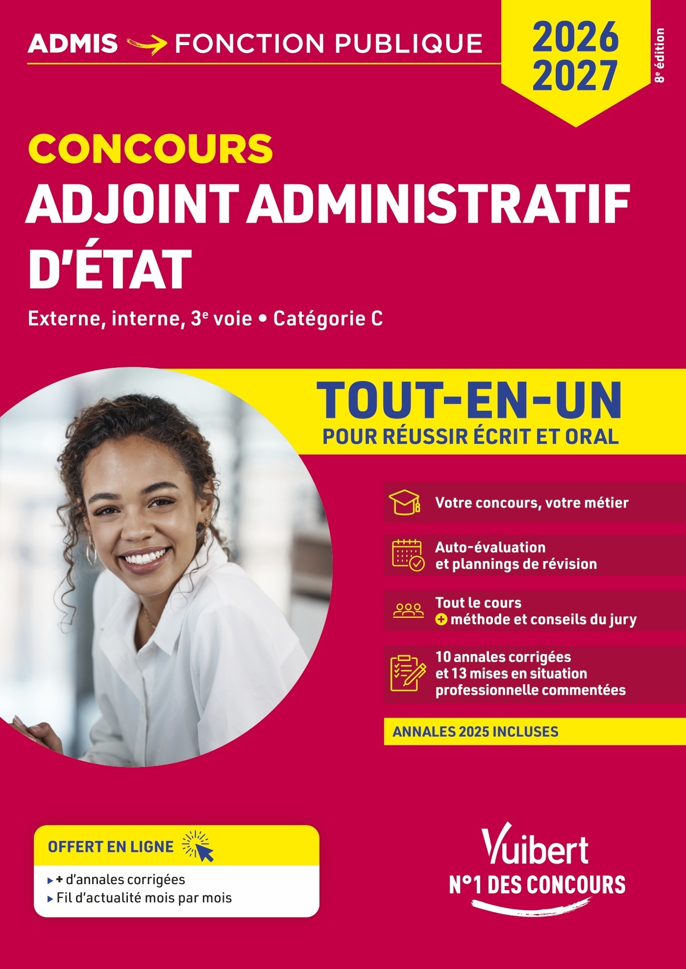 Concours Adjoint administratif d'État - Catégorie C - Tout-en-un - Dominique Herbaut, Pierre-Brice Lebrun, Bernadette Lavaud, Céline TATAT, Stéphanie Herbaut - VUIBERT