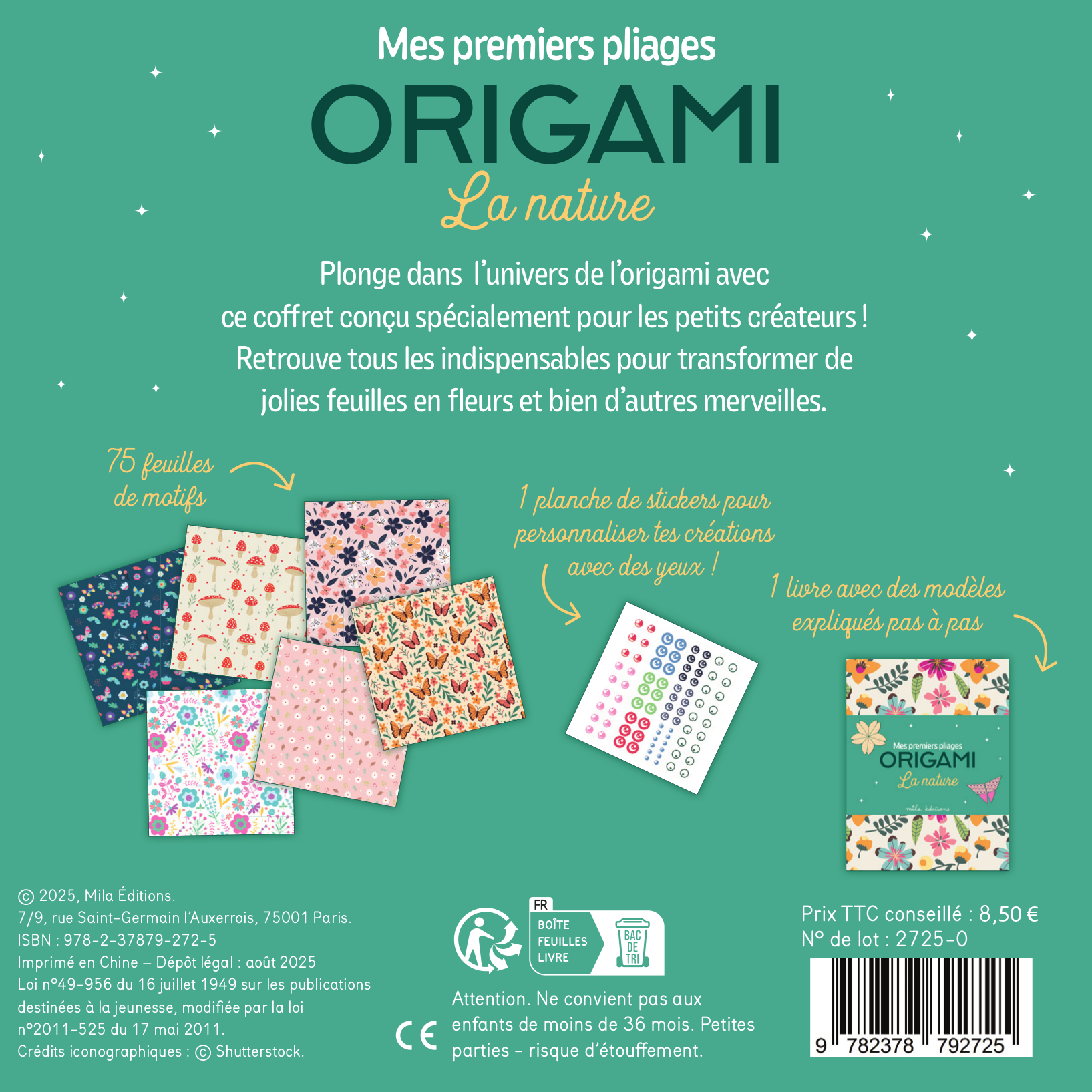 Origami - La nature - Mes premiers pliages (coffret) -  Collectif - MILA