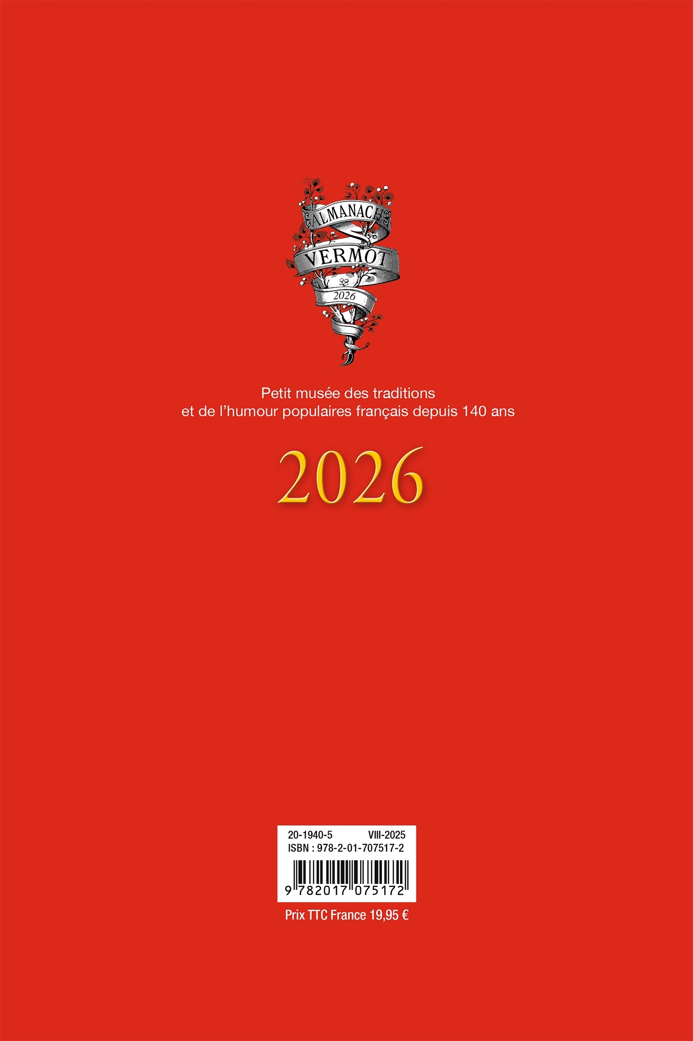Almanach Vermot 2026 -   - HACHETTE PRAT