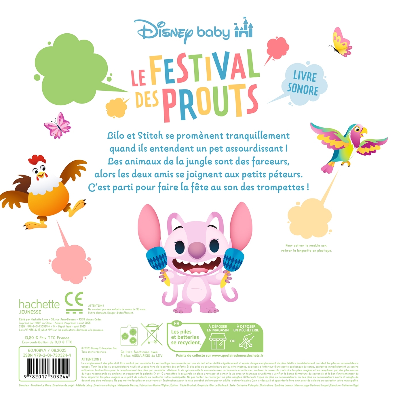DISNEY BABY - Le Festival des Prouts - Livre Sonore - Stitch -  - DISNEY HACHETTE