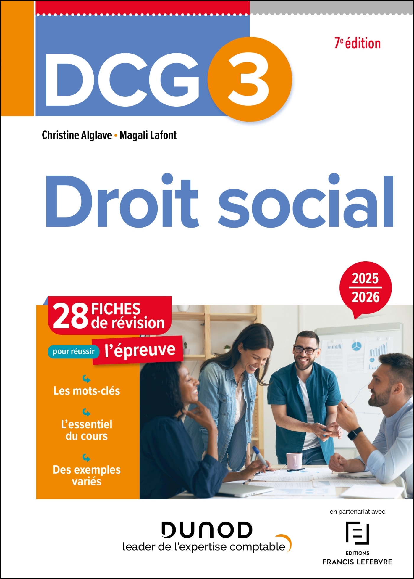 DCG 3 - Droit social - Fiches 2025-2026 - Christine Alglave, Magali Lafont - DUNOD
