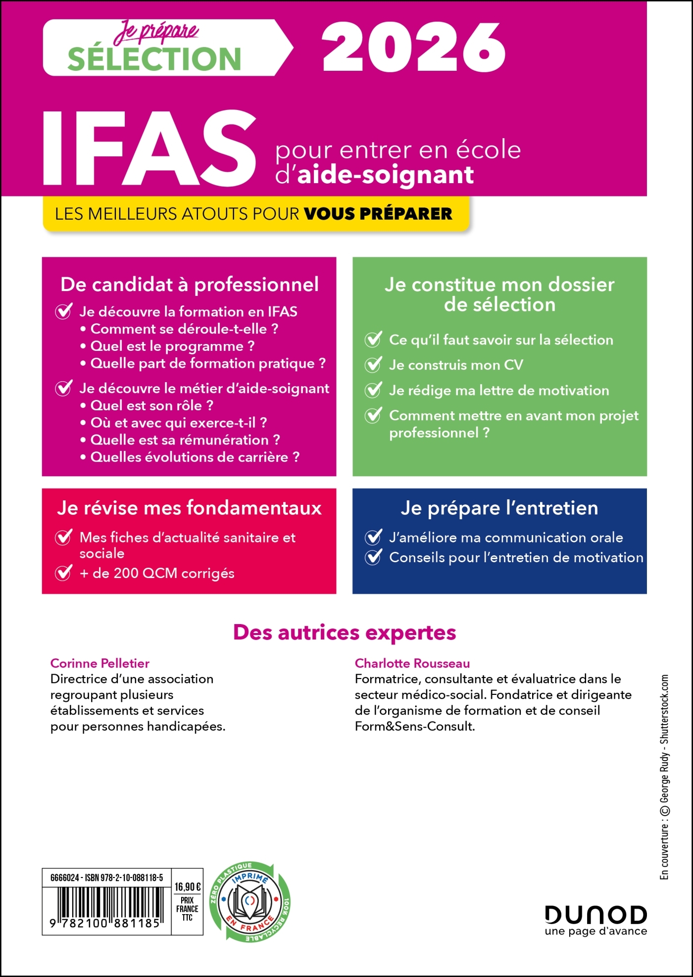 Sélection IFAS 2026 pour entrer en école d'aide-soignant - Corinne Pelletier, Charlotte Rousseau - DUNOD