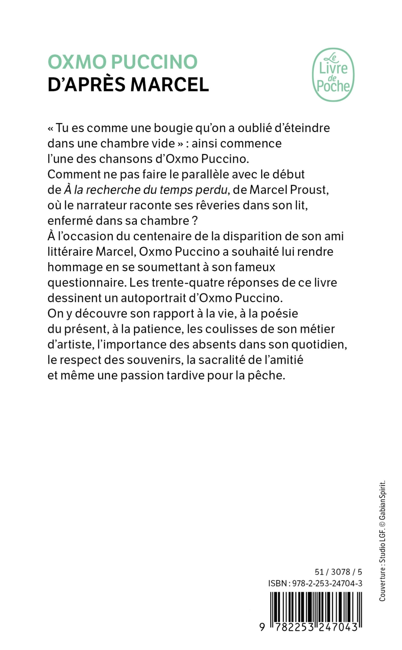 D'après Marcel - Oxmo Puccino - LGF