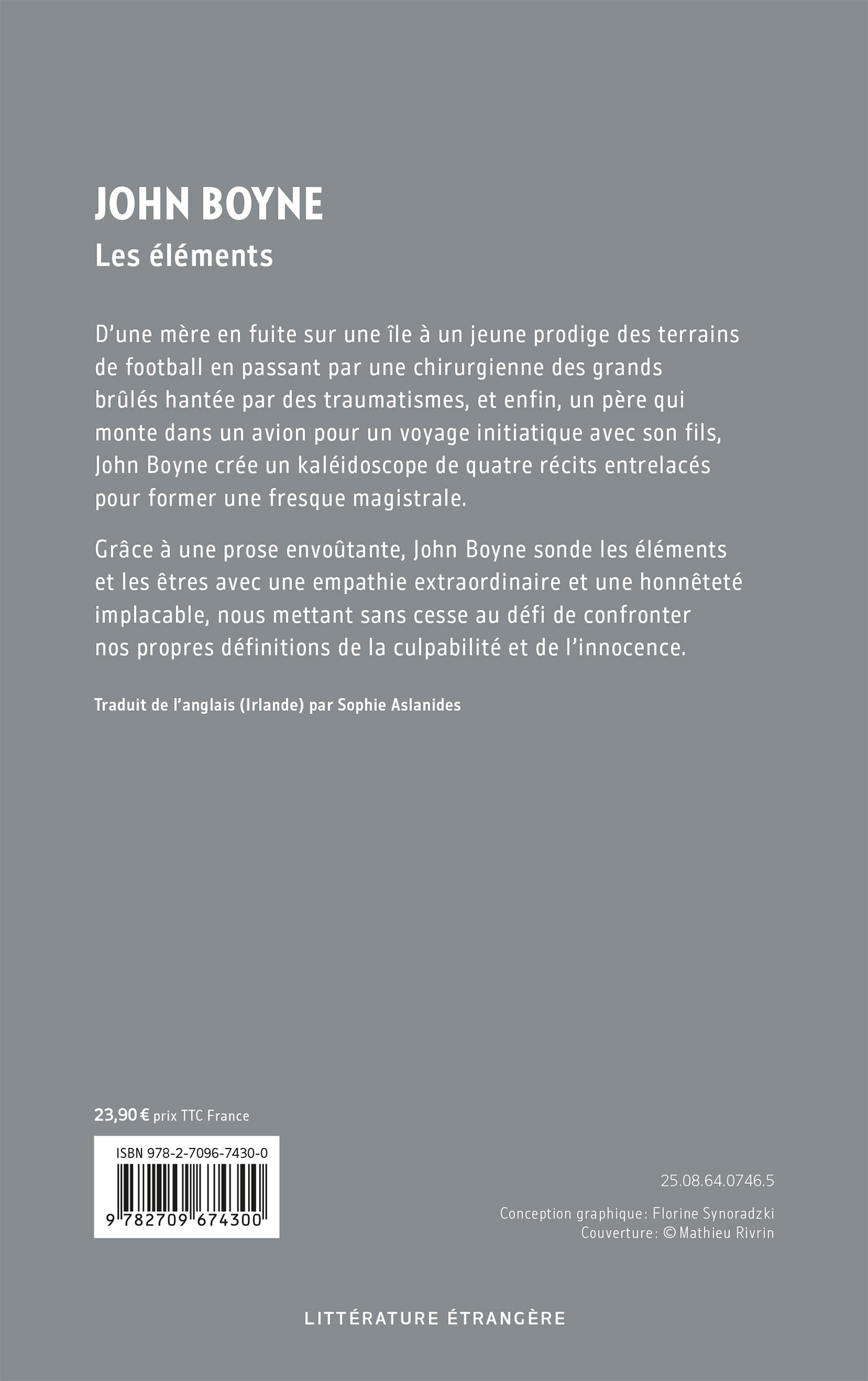 Les éléments - John Boyne - LATTES