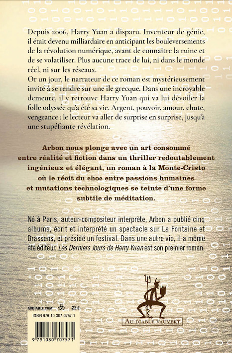 Les derniers jours de Harry Yuan -  Arbon - DIABLE VAUVERT