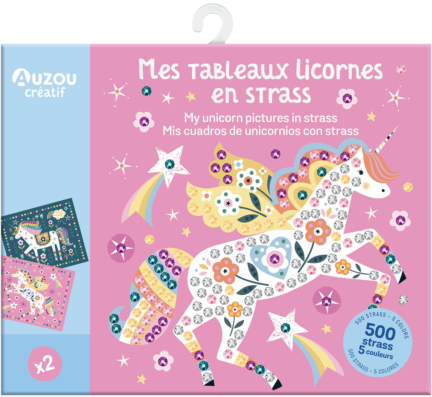MA POCHETTE D'ARTISTE - MES TABLEAUX LICORNES EN STRASS" - BEE BROWN - AUZOU