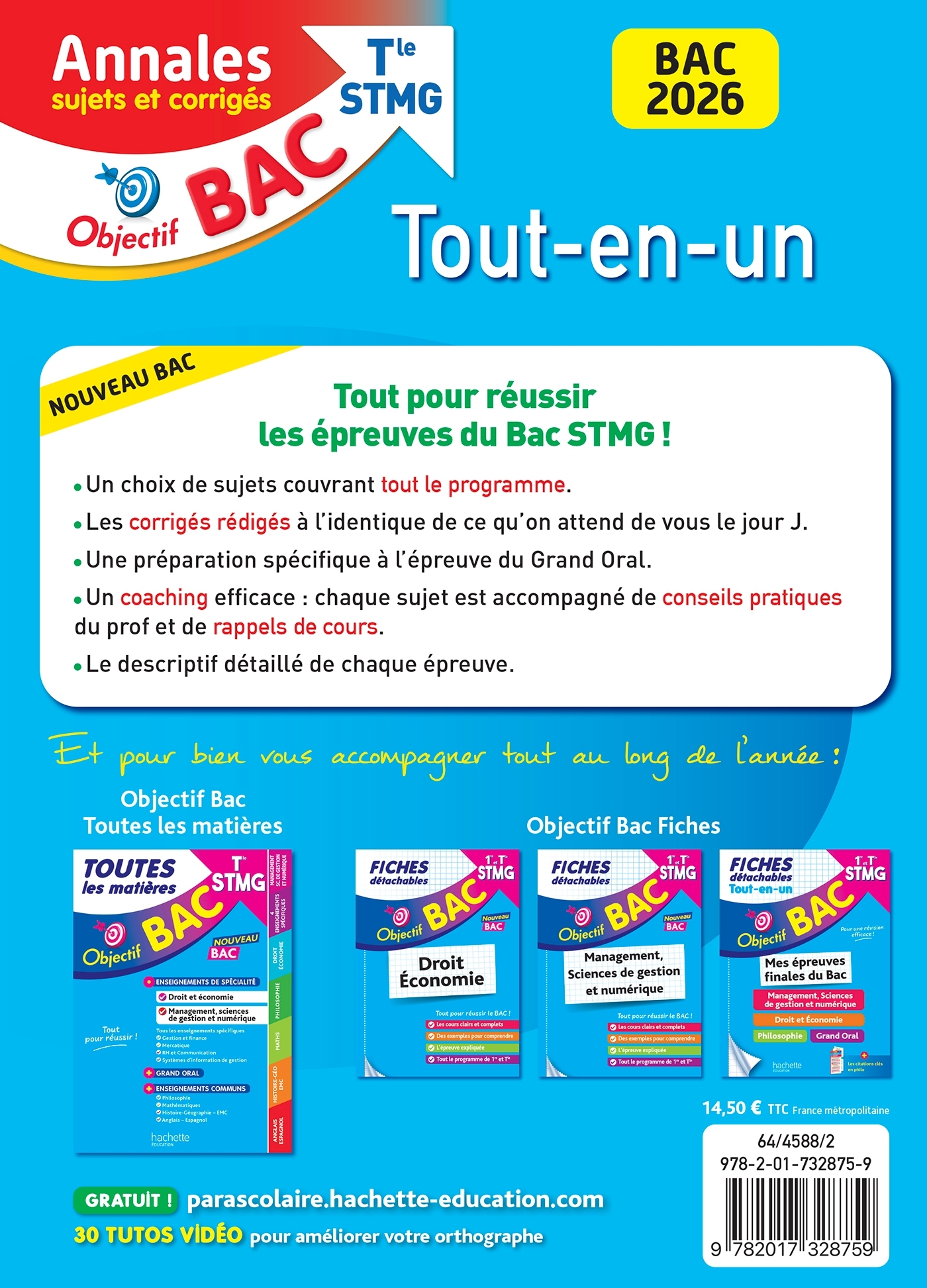 Annales Objectif BAC 2026 - Bac STMG Tout-en-un - sujets et corrigés - Stéphanie Di Costanzo, T. Beschmout, Nicolas Bloch, Delphine Roberjot Duthion, Charles Lefetz, Isabelle Lisle - HACHETTE EDUC