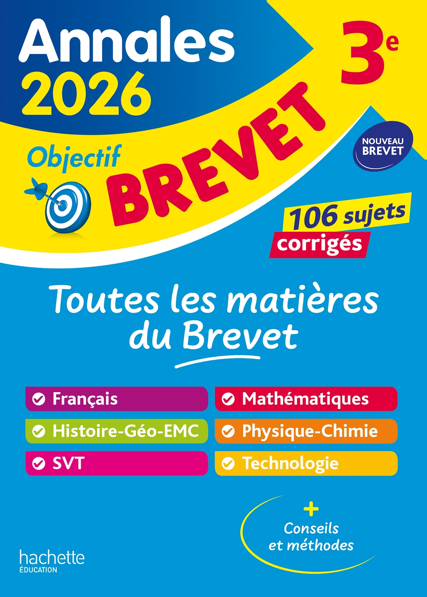 Annales Brevet 2026 - Tout-en-un 3e - sujets et corrigés - Brigitte Réauté, Michèle Laskar, Philippe Rousseau, Christophe Saïsse, Sébastien Dessaint, Malorie Gorillot - HACHETTE EDUC