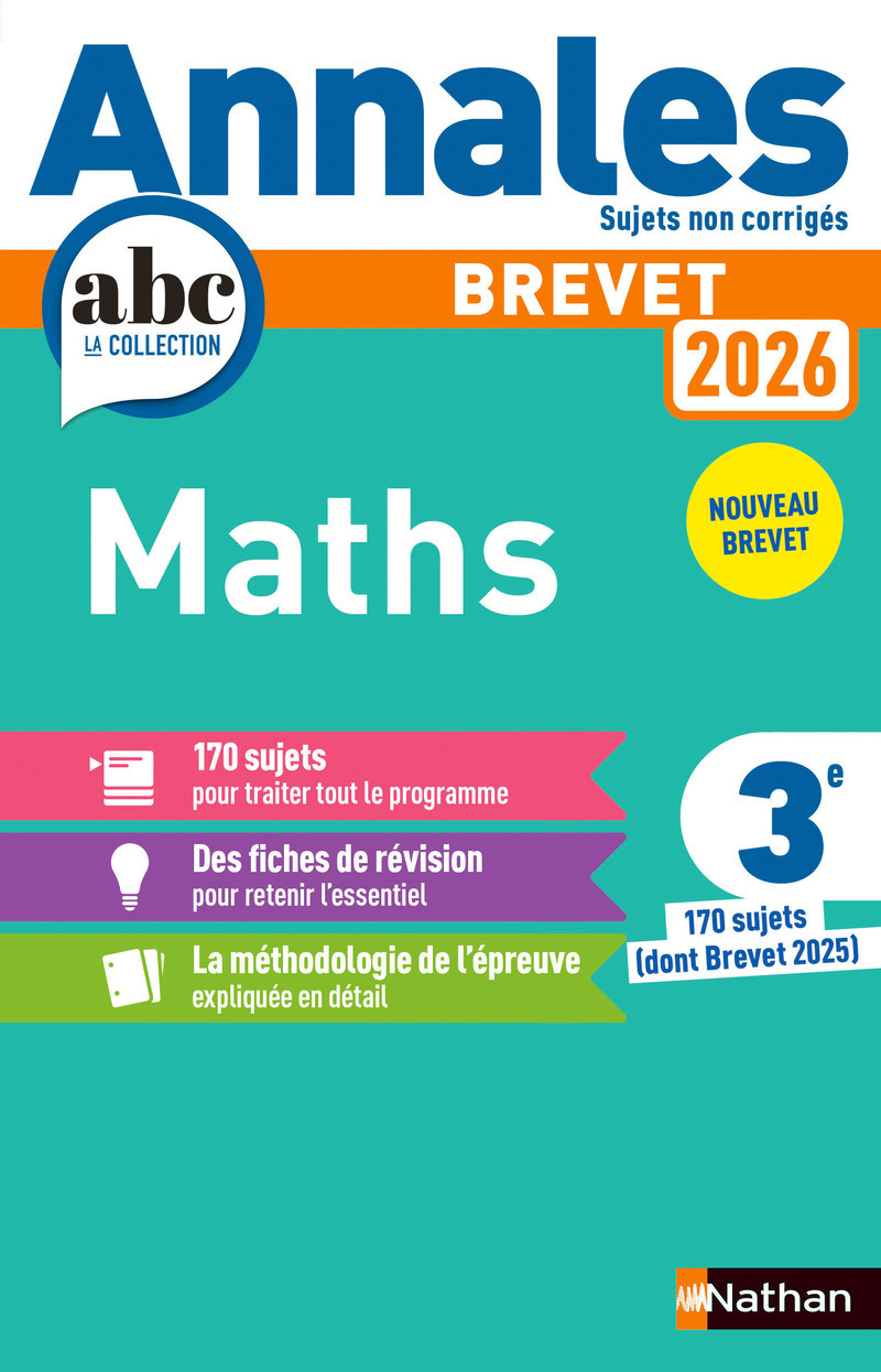 Annales Brevet Maths 2026 - NC - Carole Feugère - NATHAN