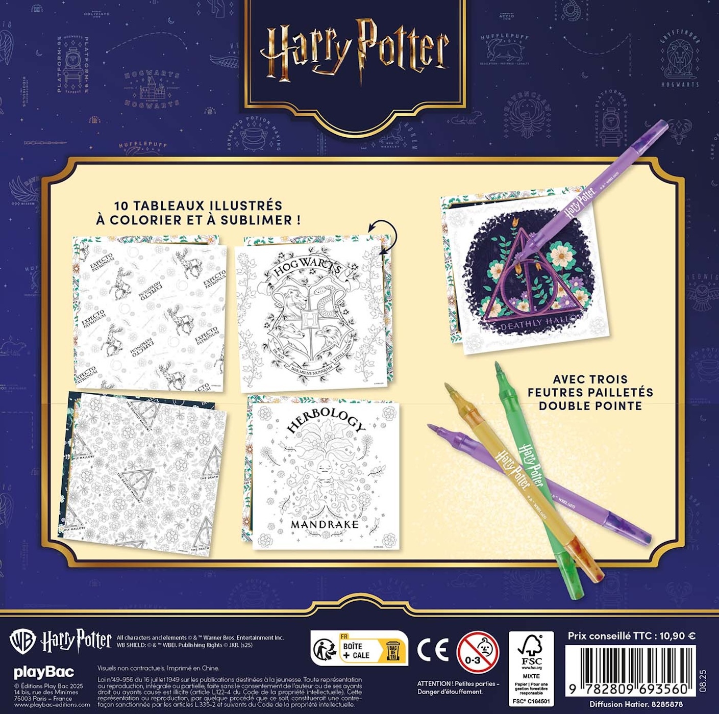 Harry Potter - Mes tableaux à colorier -  Play Bac Éditions - PLAY BAC