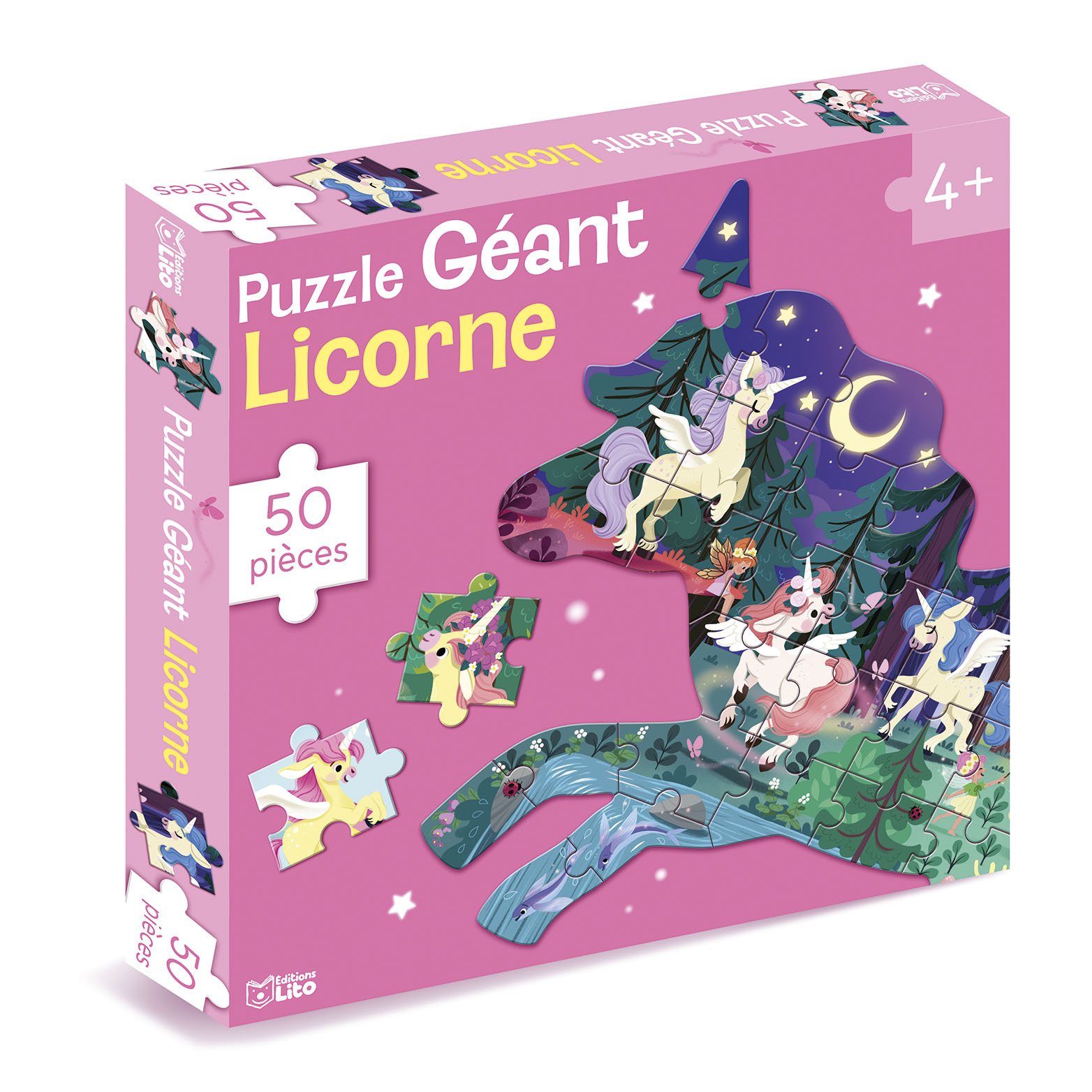 GD BOITE JEUX PUZZ LICORNES 50 -  - LITO