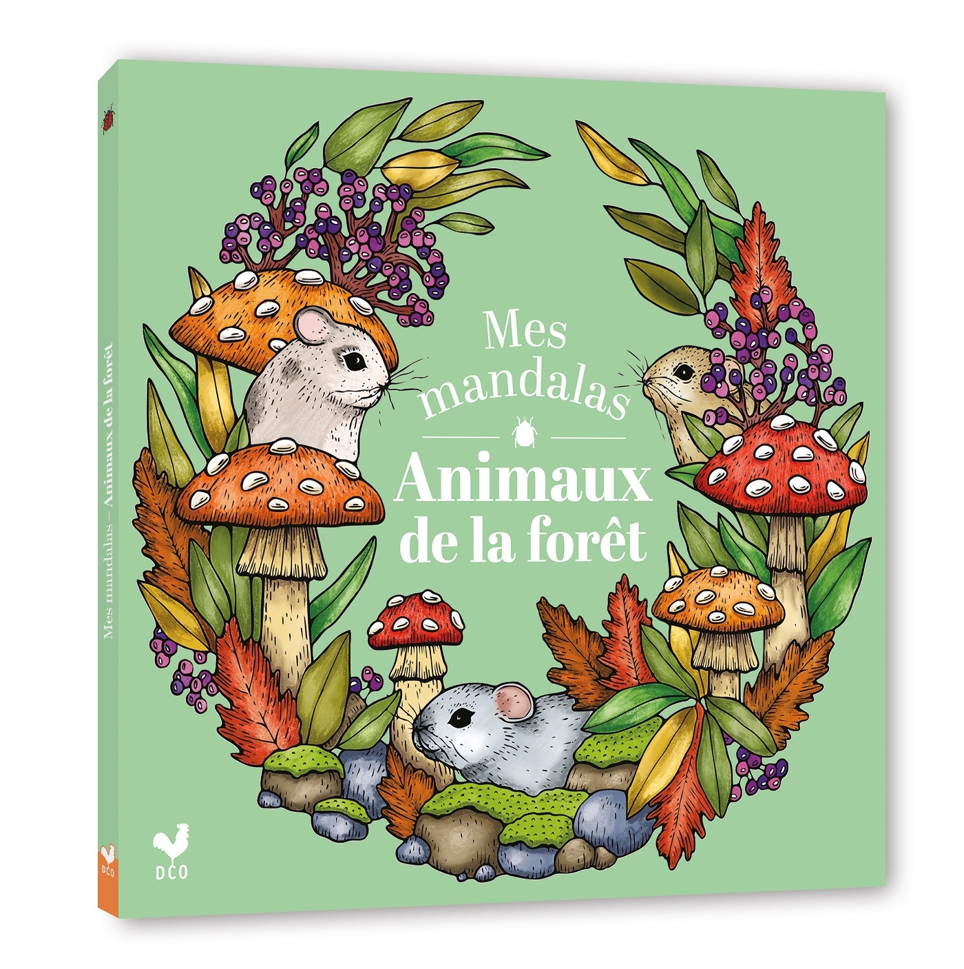 Mes mandalas animaux de la forêt -  - DEUX COQS D OR