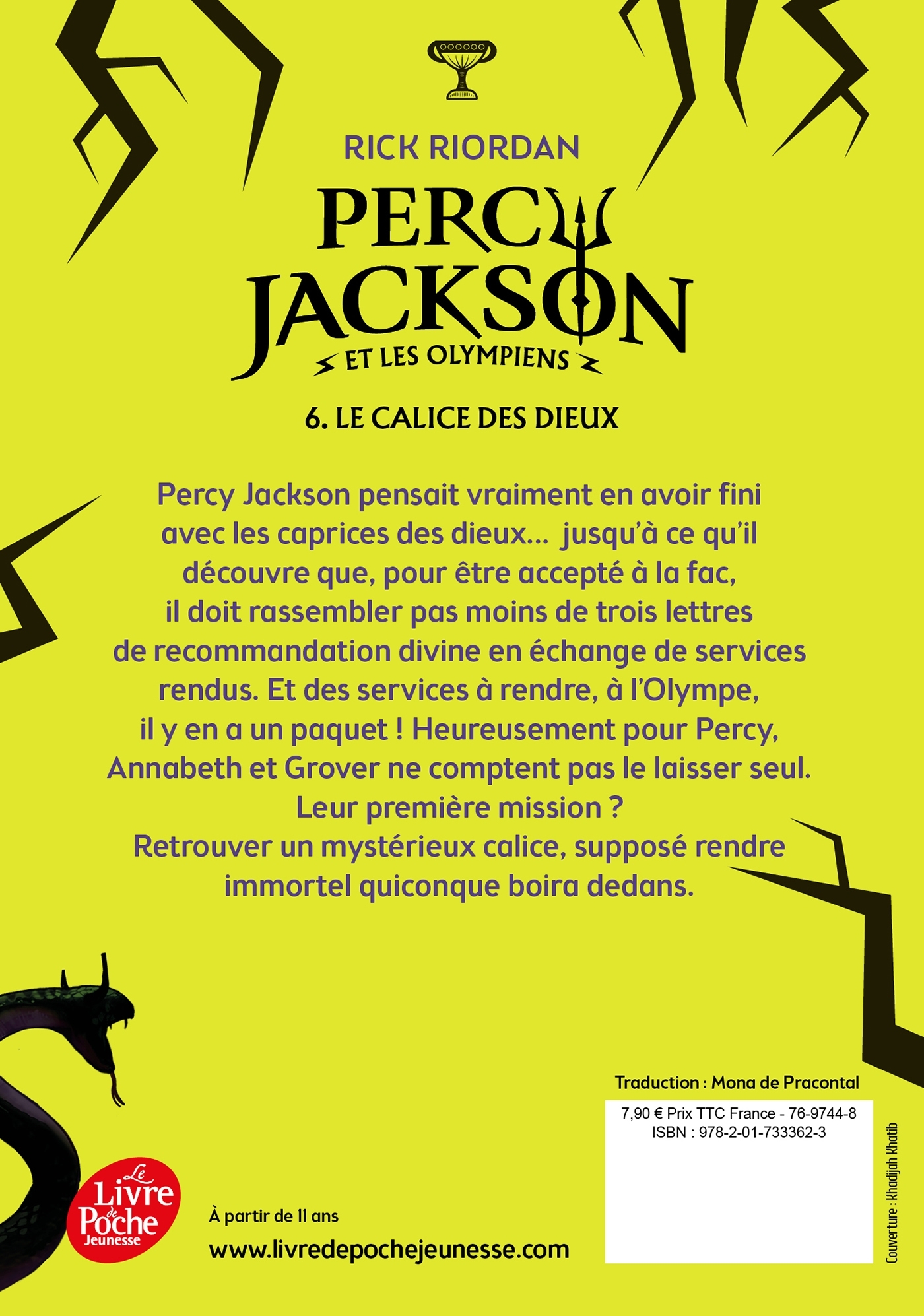 Percy Jackson et les Olympiens - Tome 6 - Rick Riordan - POCHE JEUNESSE