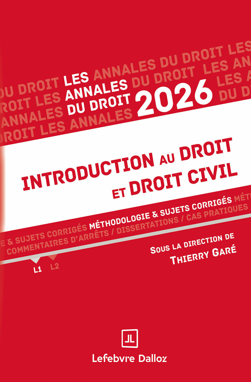 Annales Introduction au droit et droit civil 2026 - Thierry Garé - DALLOZ