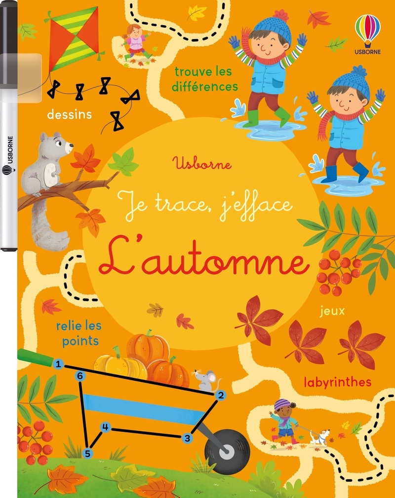 L'automne - Je trace, j'efface - dès 3 ans - Kirsteen Robson - USBORNE