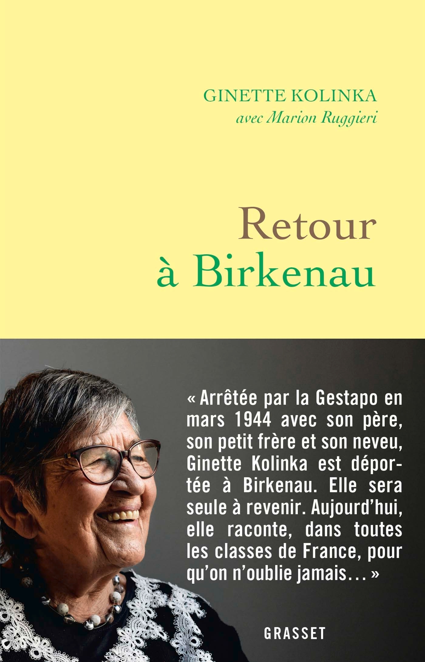 Retour à Birkenau - Ginette Kolinka, Marion Ruggieri - GRASSET