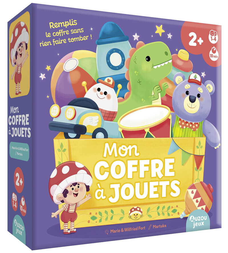 Mon coffre à jouets - Remplis le coffre sans rien faire tomber ! - Marie & Wilfried Fort - AUZOU