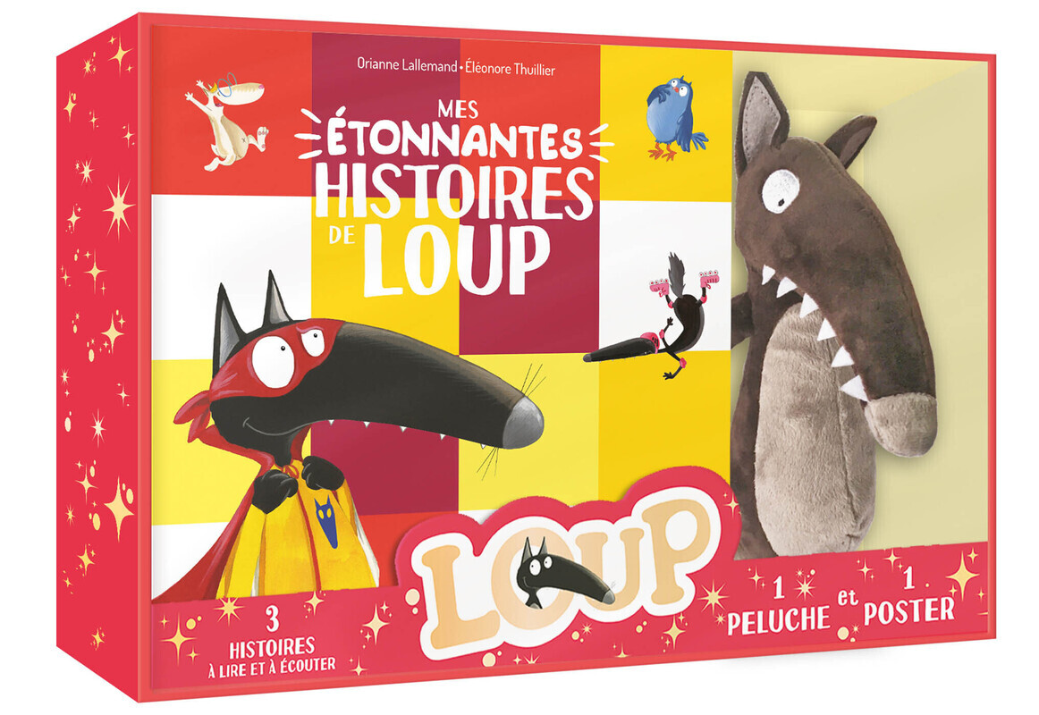Coffret peluche - Mes étonnantes histoires loup - Orianne LALLEMAND - AUZOU