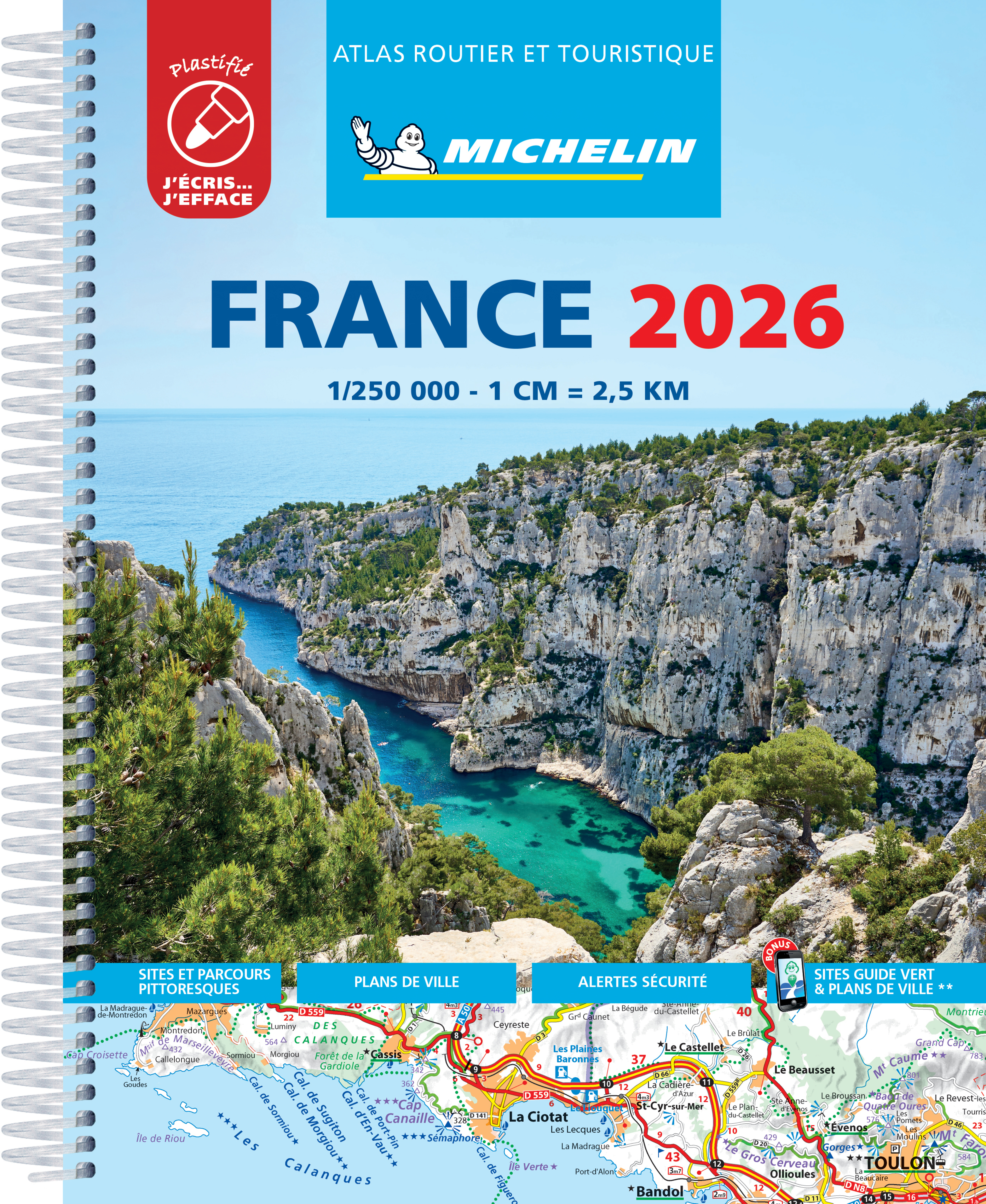 Atlas France 2026 Plastifié -  - MICHELIN