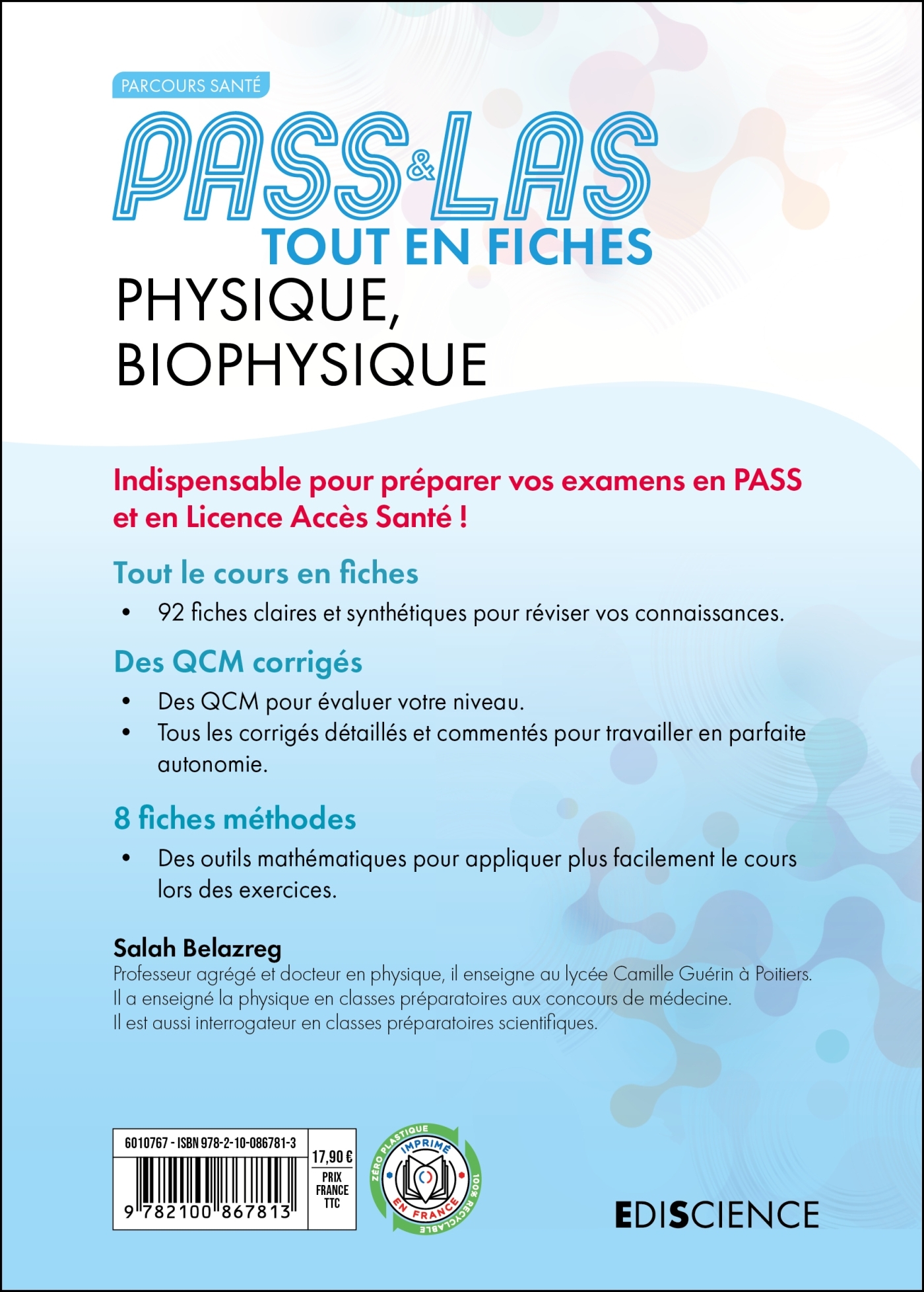 PASS & LAS Tout-en-fiches Physique et Biophysique - Salah Belazreg - EDISCIENCE