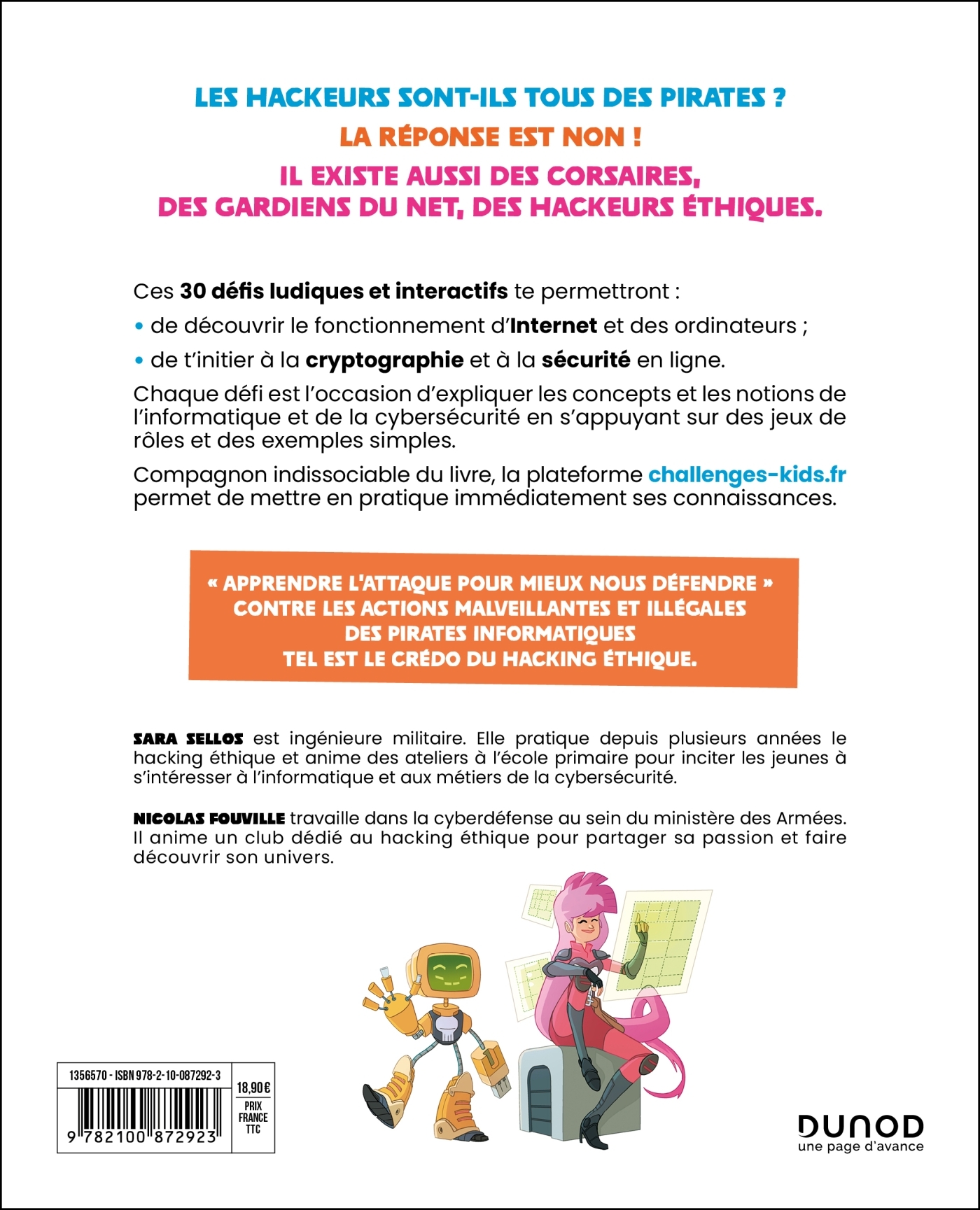 J'apprends à hacker - A partir de 9 ans - Sara Sellos, Nicolas Fouville - DUNOD