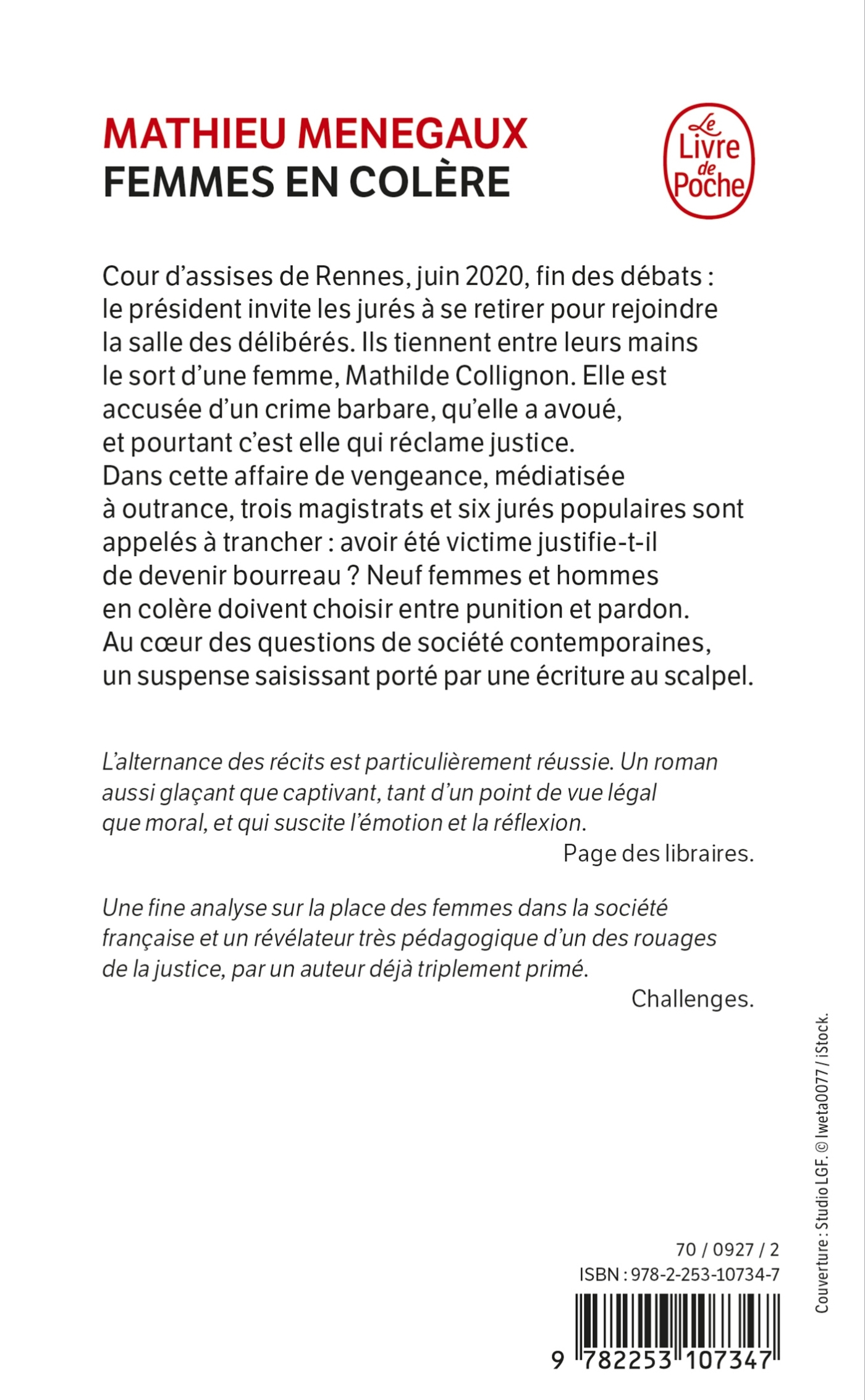 Femmes en colère - Mathieu Menegaux - LGF