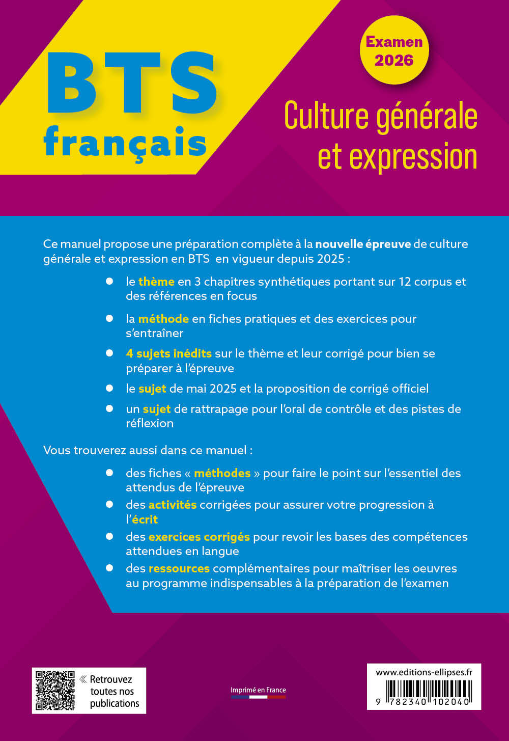 BTS tout-en-un Méthodes et entraînements. Français. Culture générale et expression. Les animaux et nous : imaginer, connaître, comprendre l’animal - Agnès Felten - ELLIPSES