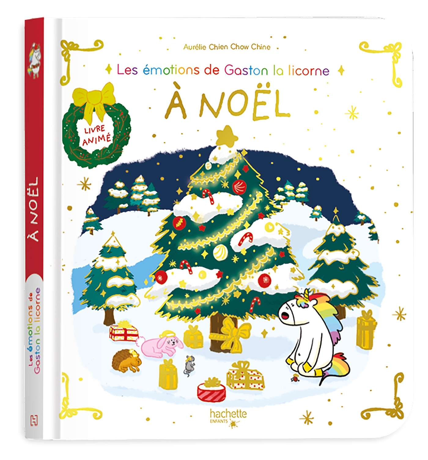 Les émotions de Gaston la licorne à Noël - Livre animé - Aurélie Chien Chow Chine - HACHETTE ENFANT