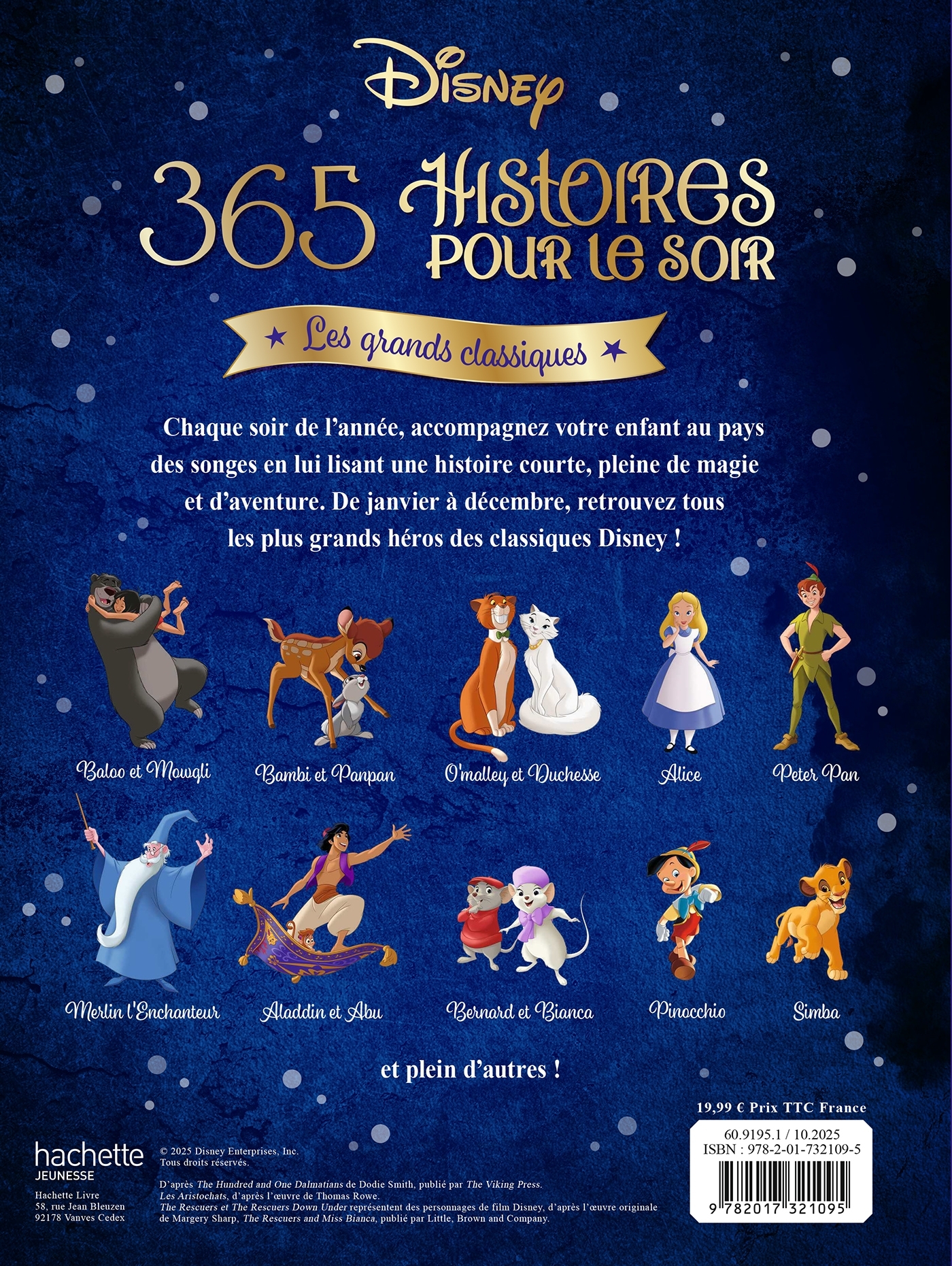 DISNEY - 365 Histoires pour le soir - Les Grands Classiques -  - DISNEY HACHETTE