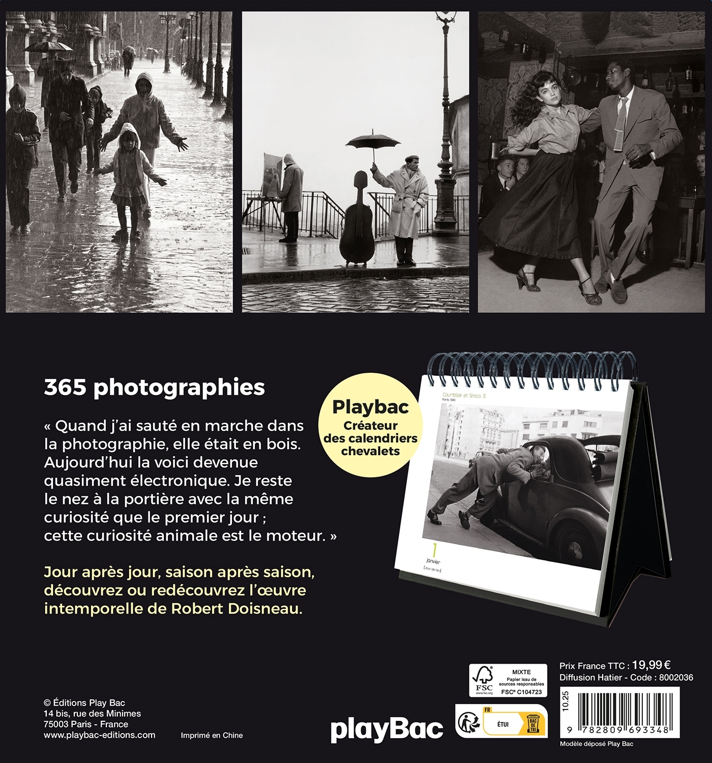 Calendrier - 365 jours avec Doisneau -   - PLAY BAC