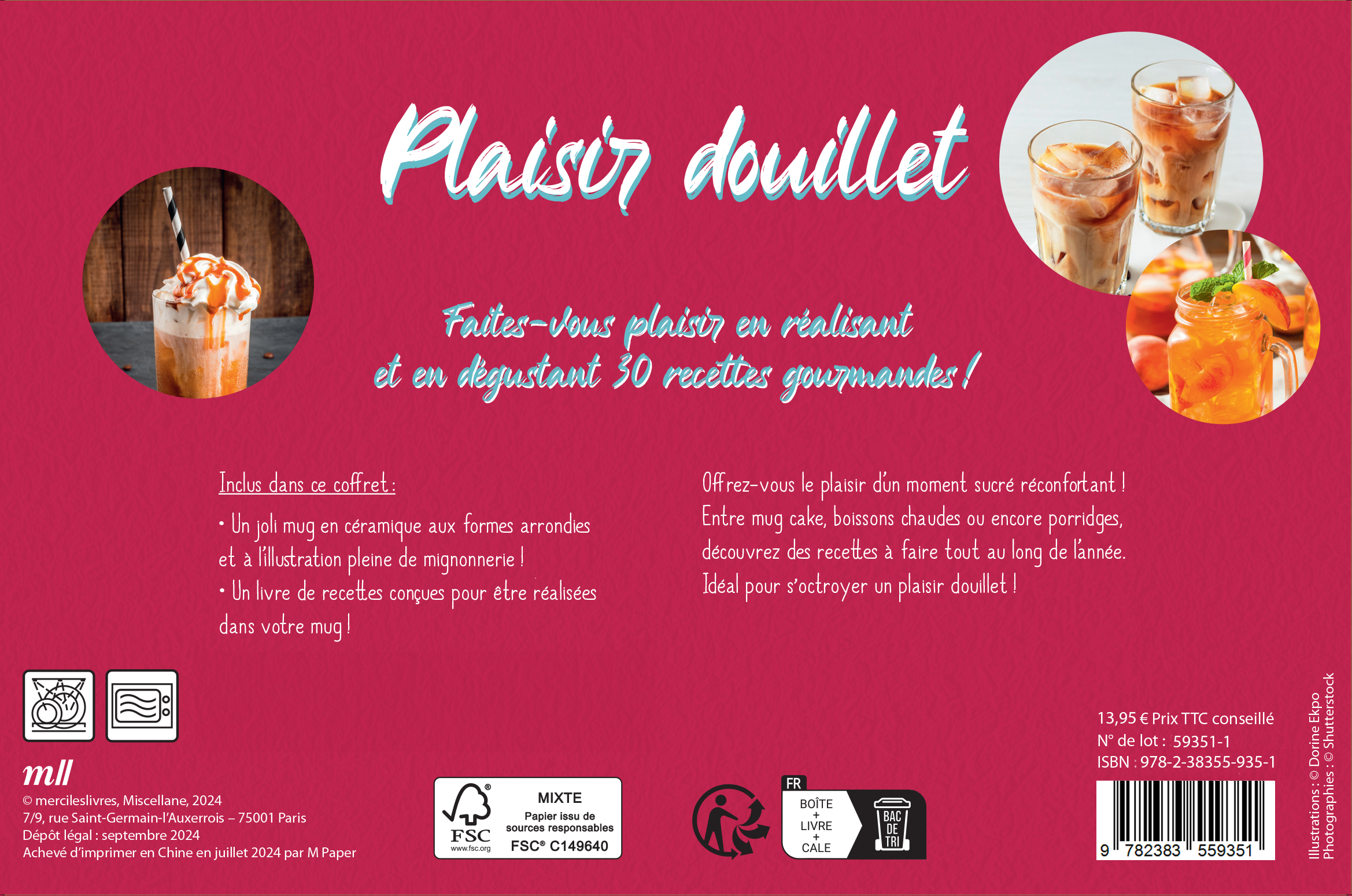 Coffret Mug - Plaisir douillet - 30 recettes gourmandes -  Collectif - MERCILESLIVRES